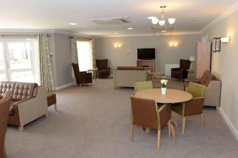 Lounge of Asterbury Place care home in Ipswich, Suffolk