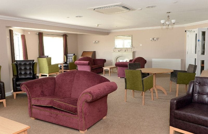 Lounge of Asterbury Place care home in Ipswich, Suffolk