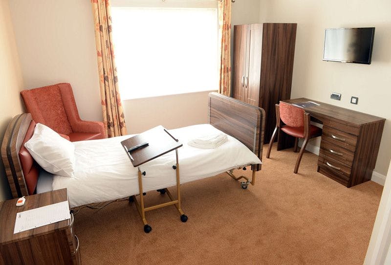 Bedroom of Asterbury Place care home in Ipswich, Suffolk