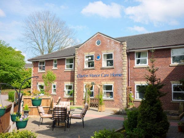 Exterior of Clayton Manor Care Home in Congleton, Cheshire East