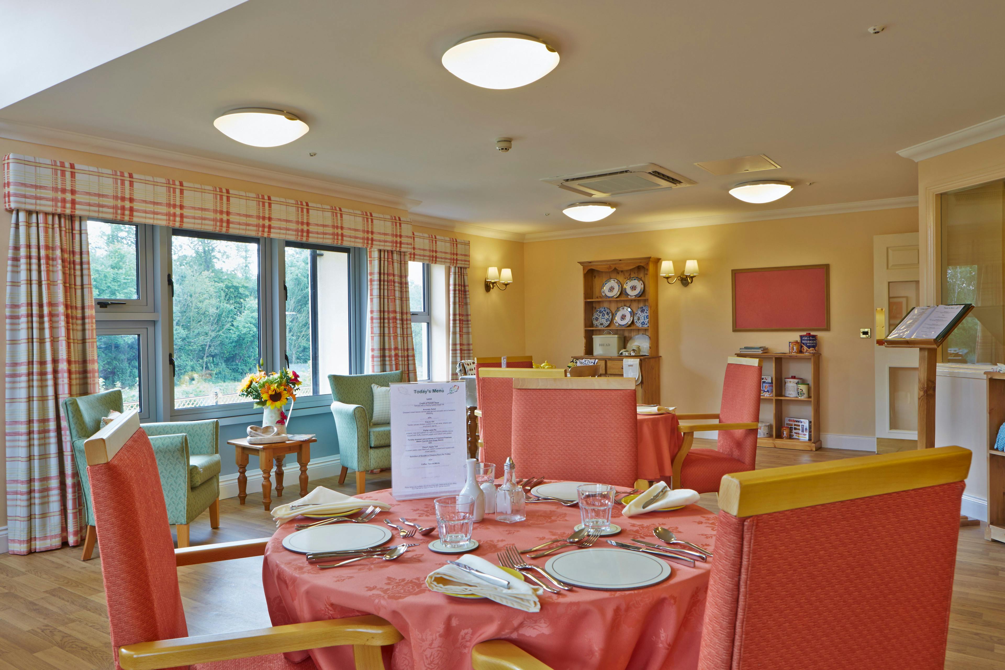 Dining Room of Lancaster Grange Care Home in Newark-on-Trent, Nottinghamshire 