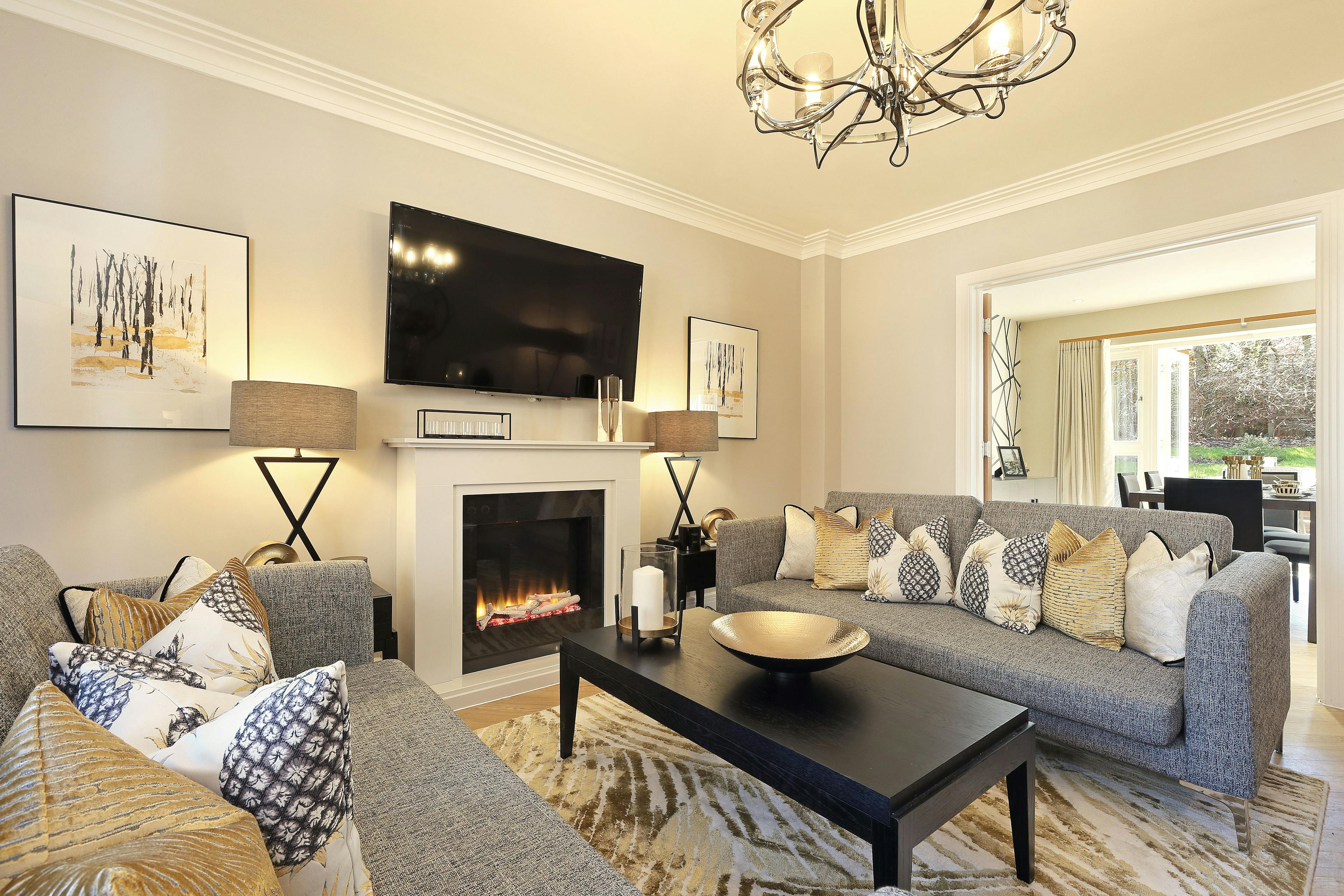 Lounge of Redclyffe Place retirement development in Harpenden, Hertfordshire