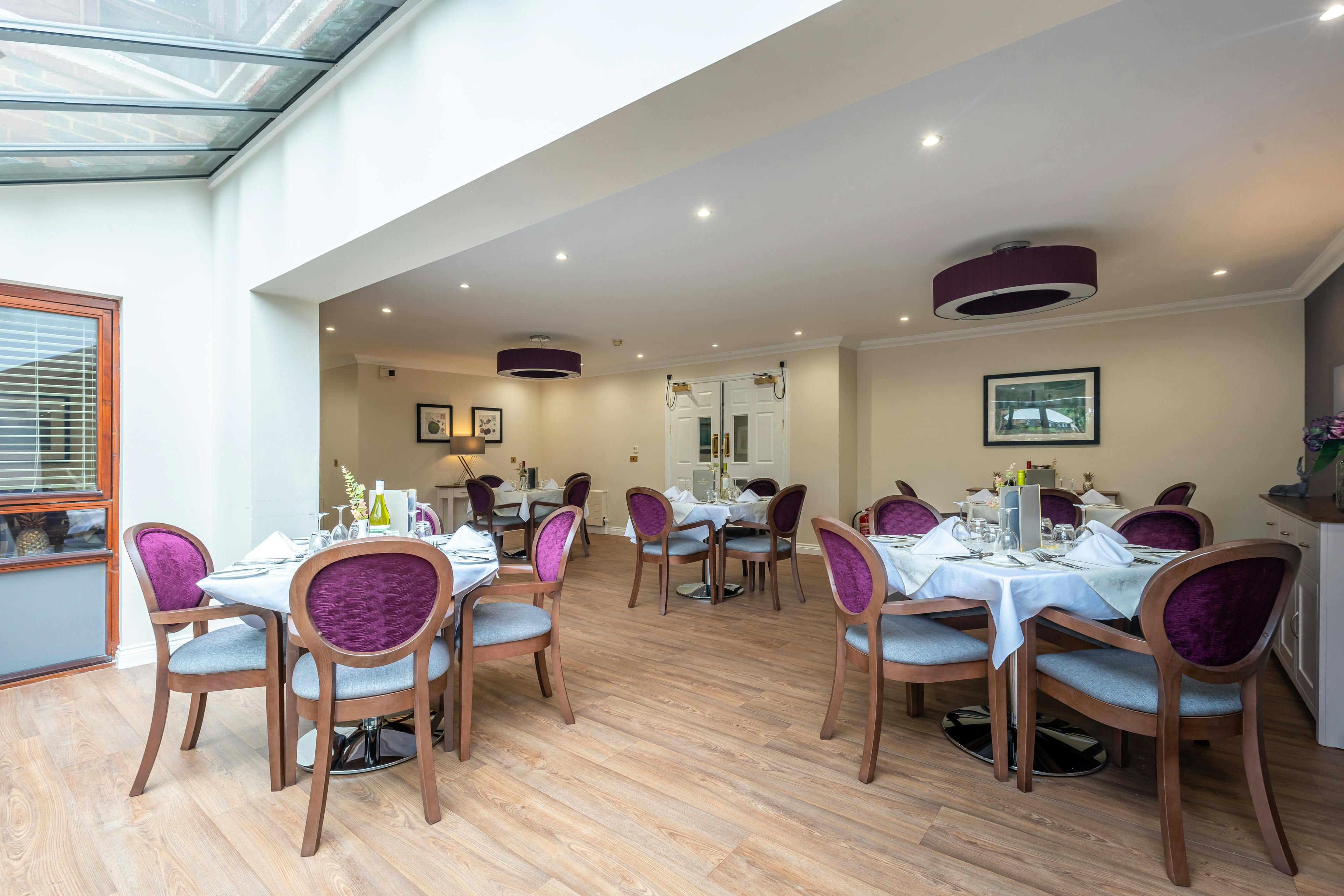 Dining Room at Tandridge Heights Care Home in Oxted, Surrey