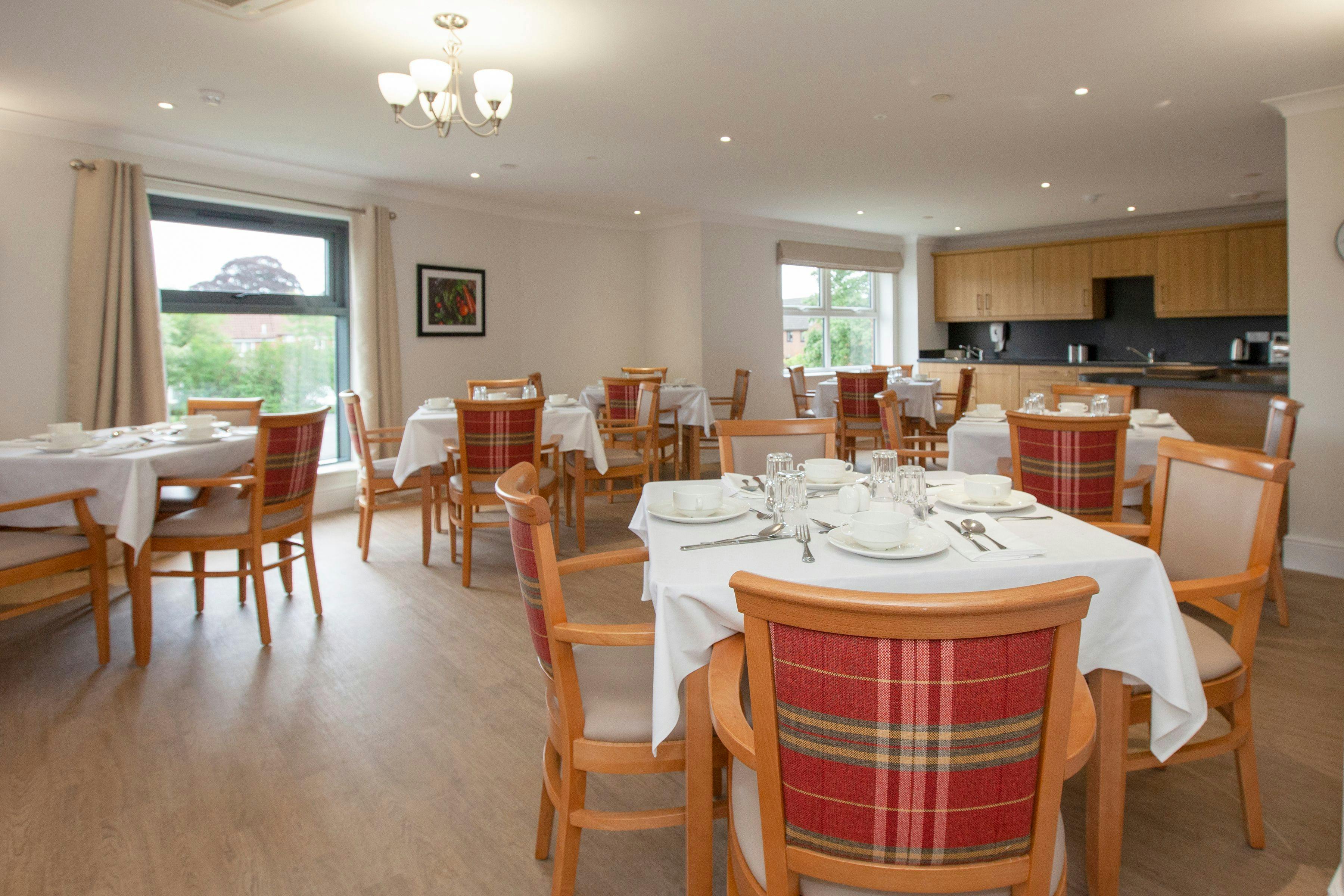 Dining Room Bedroom at Briggs Lodge Care Home in Devizes, Wiltshire