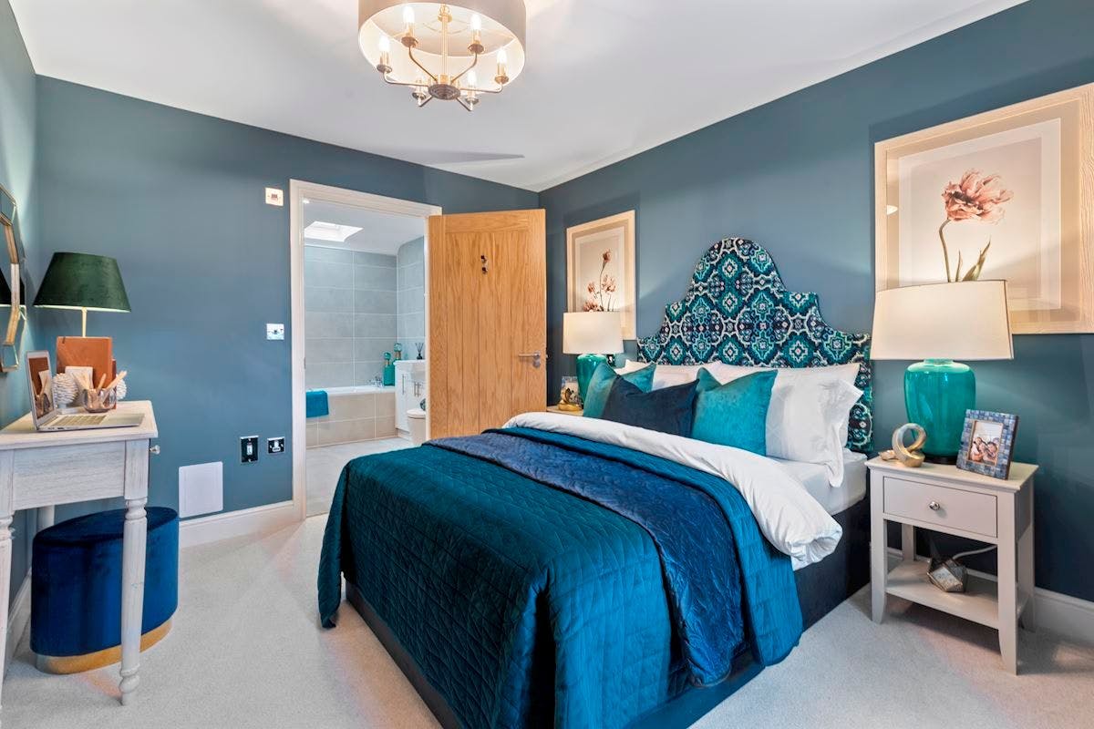 Bedroom at Lime Tree Village Retirement Home in Rugby, Warwickshire