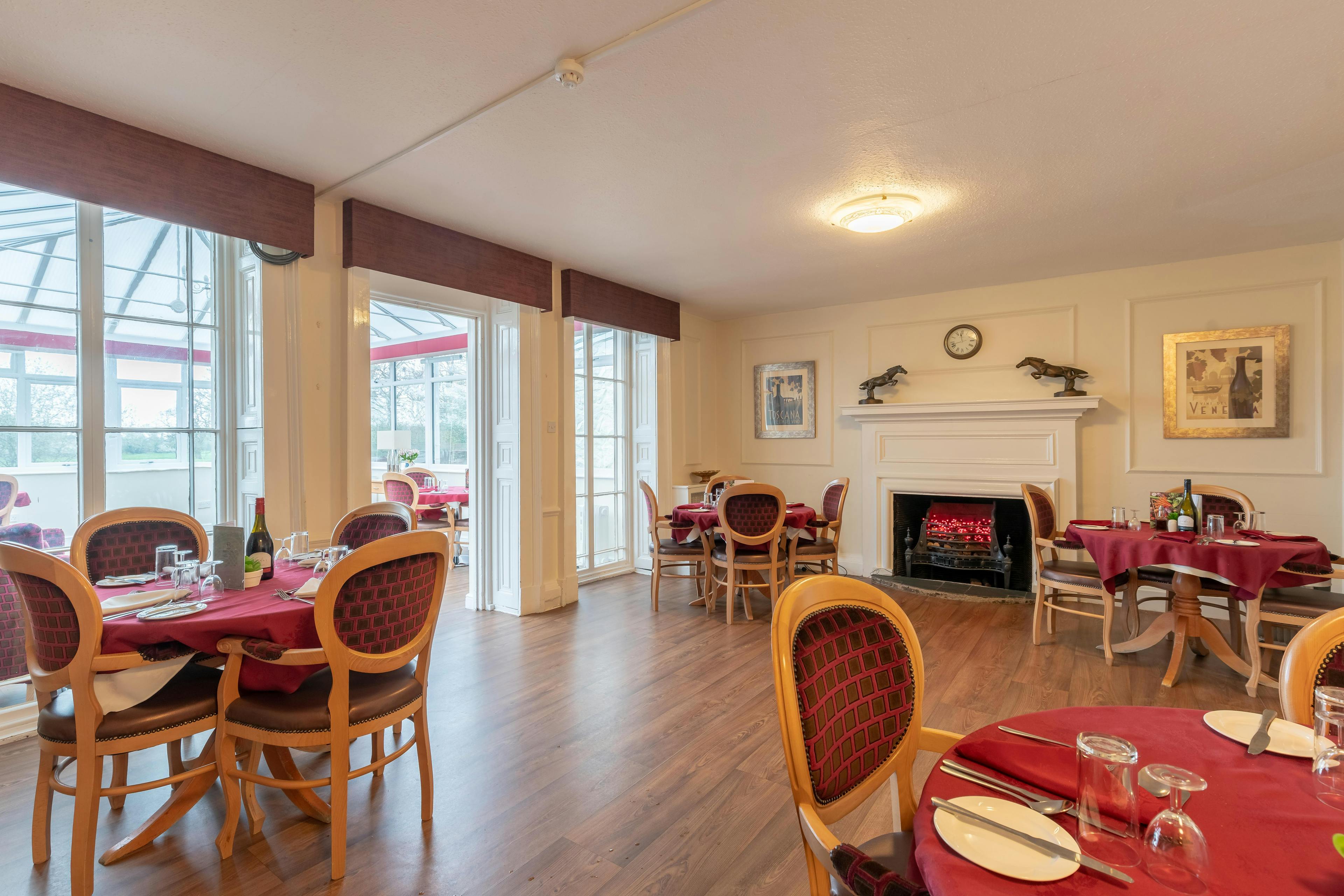 Dining Area of Adlington Manor Care Home in, Poynton, Cheshire East 