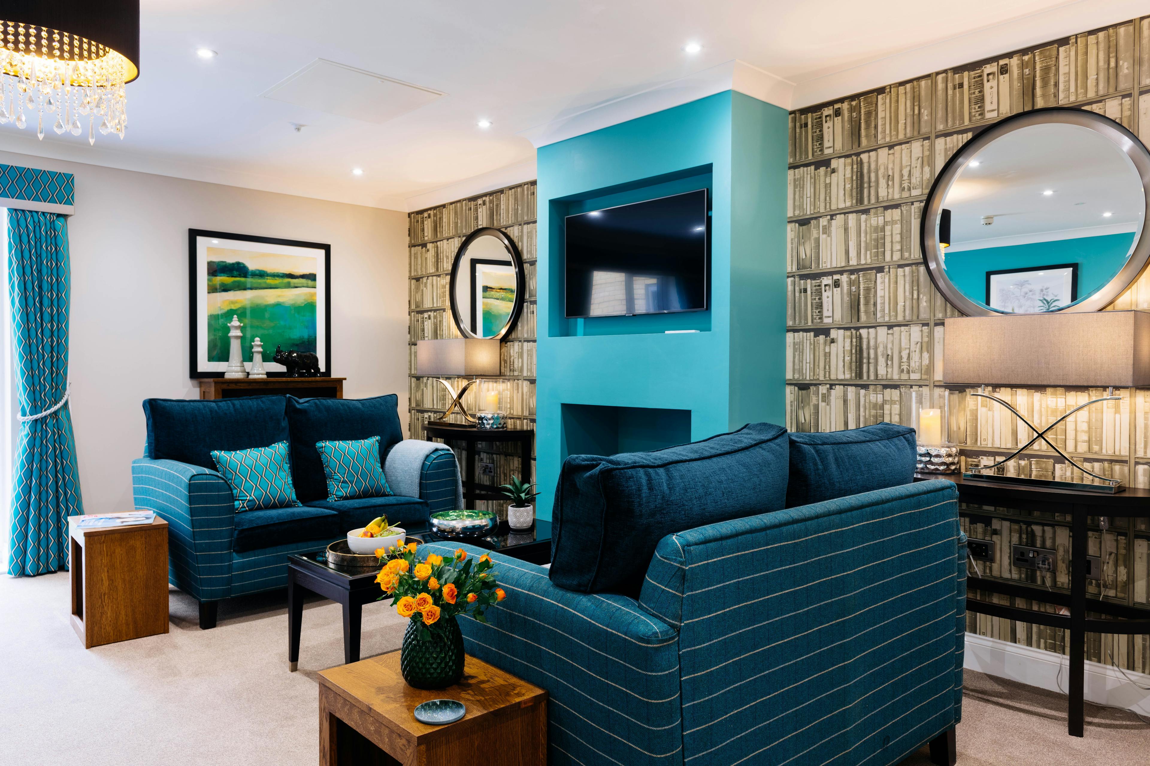 Communal Lounge of Florence Court Care Home in Fareham, Hampshire