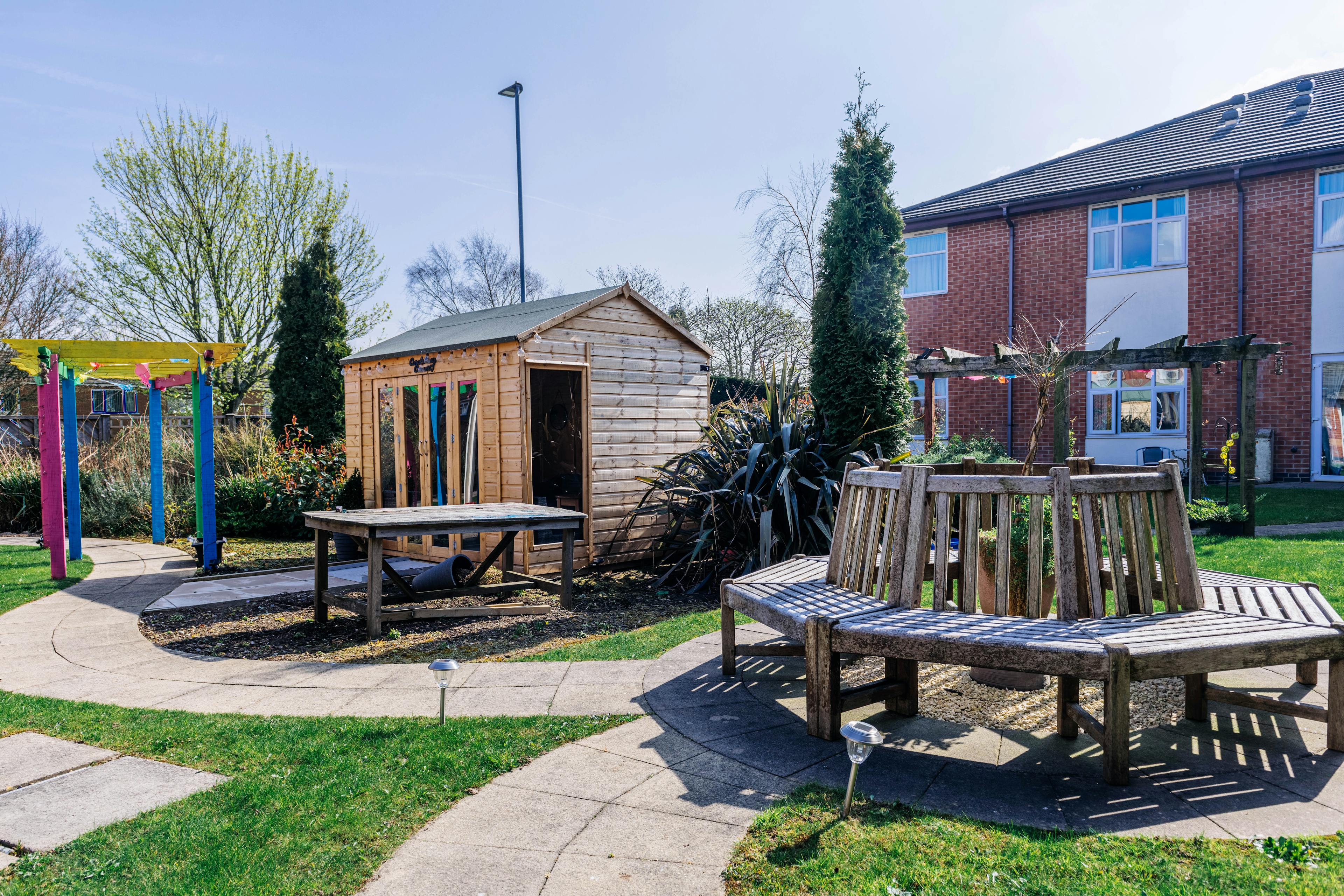 Garden of Lawton Rise Care Home in Stoke-on-Trent, Staffordshire