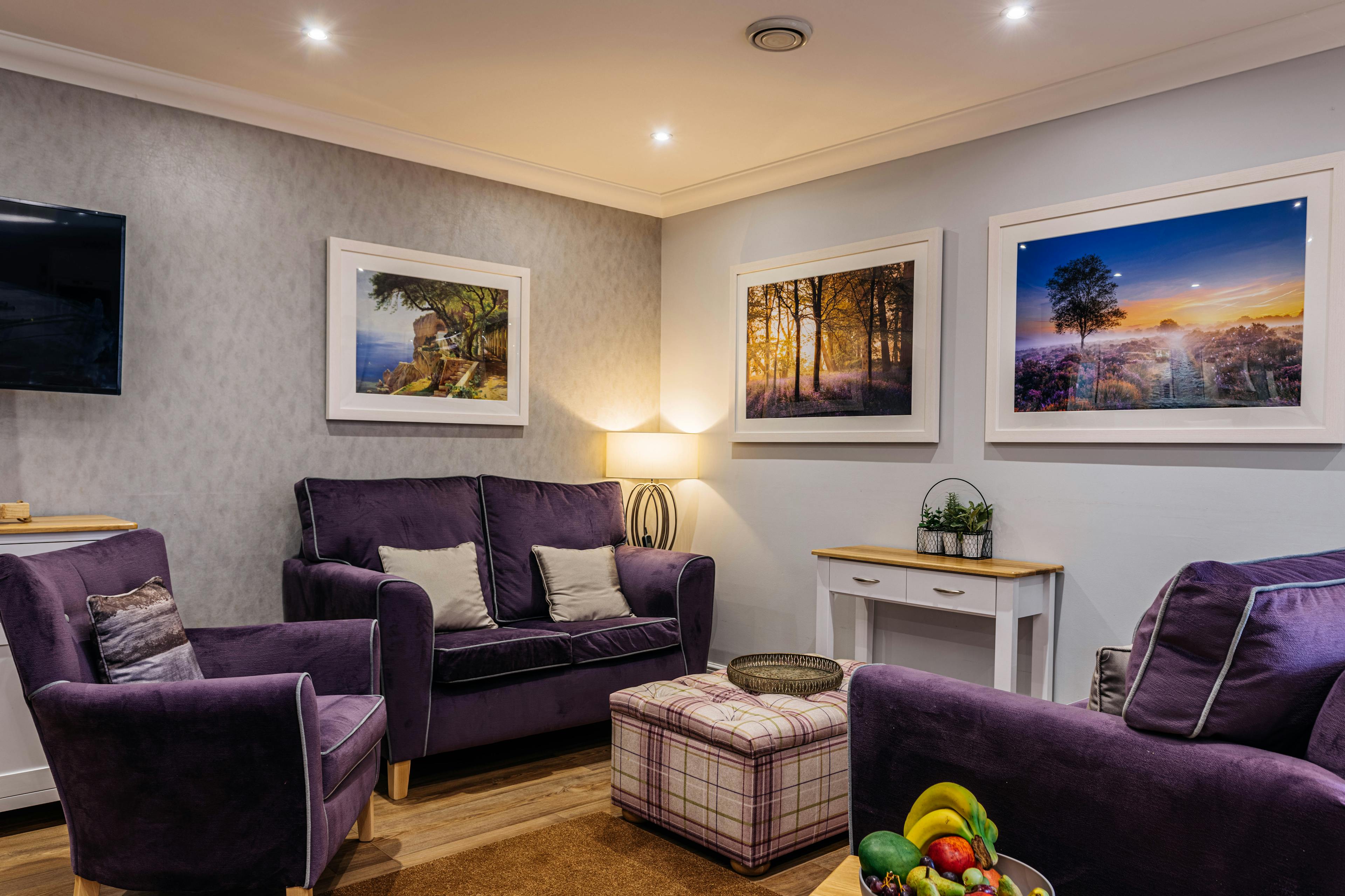 Communal Lounge of Lawton Rise Care Home in Stoke-on-Trent, Staffordshire