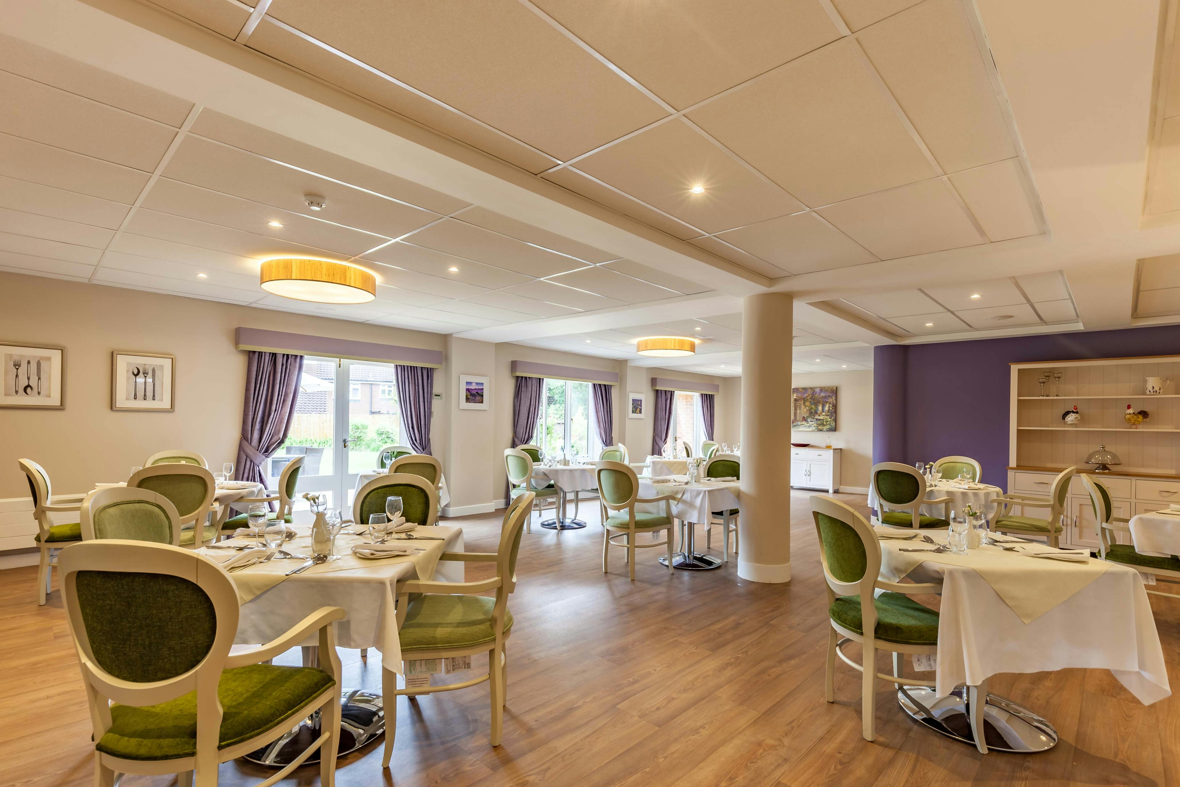 Dining Room at Lindum House Care Home in Beverley, East Riding of Yorkshire
