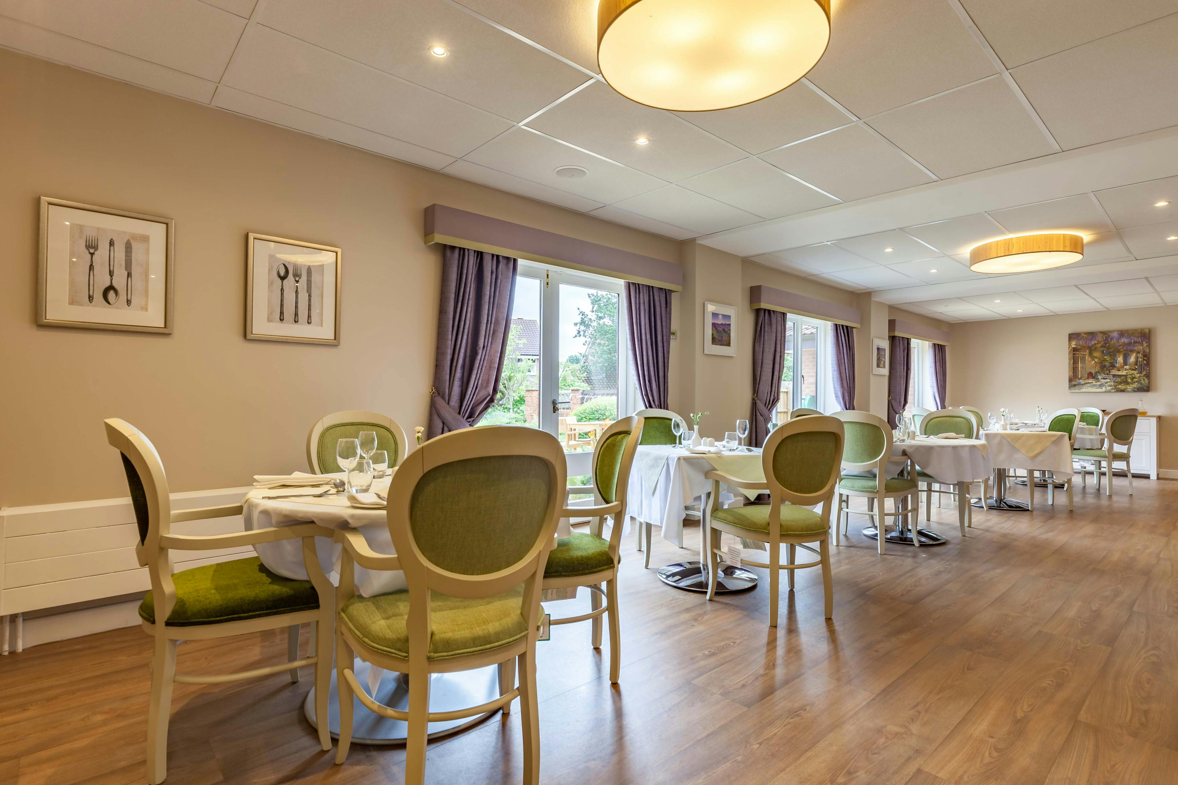 Dining Room at Lindum House Care Home in Beverley, East Riding of Yorkshire