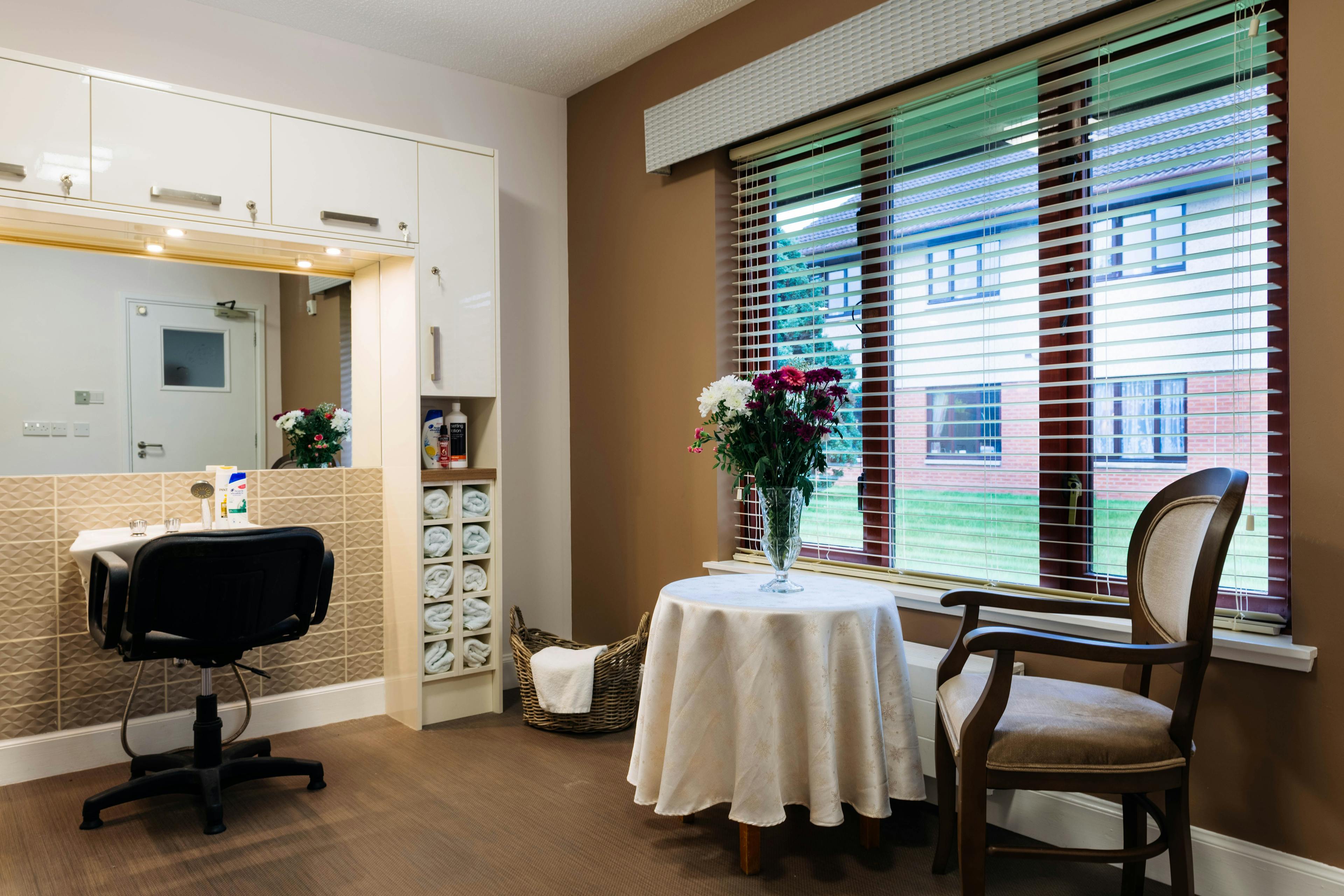 Salon at Lochduhar Care Home in Dumfries and Galloway, The Stewartry of Kirkcudbright