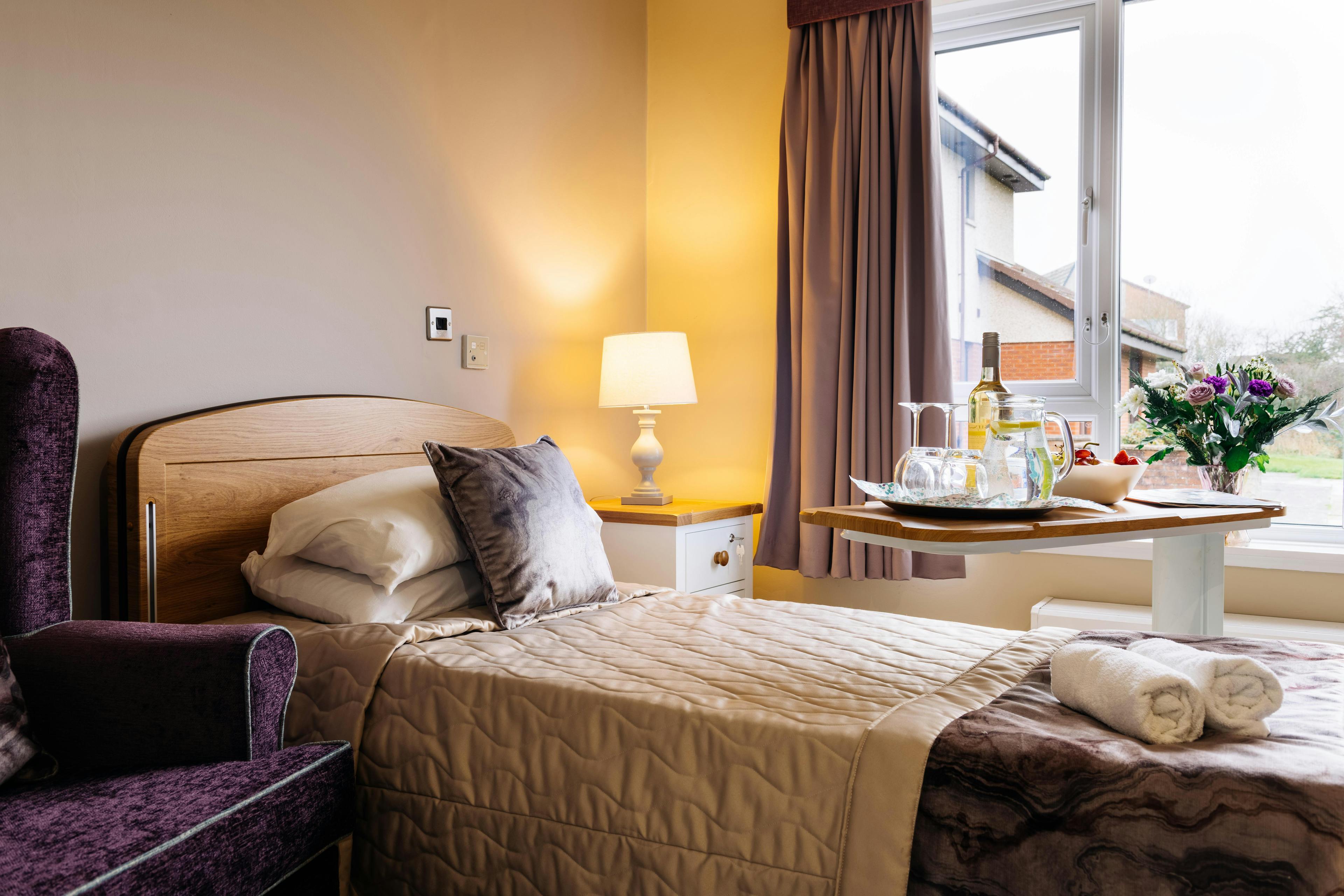 Bedroom at Lochduhar Care Home in Dumfries and Galloway, The Stewartry of Kirkcudbright