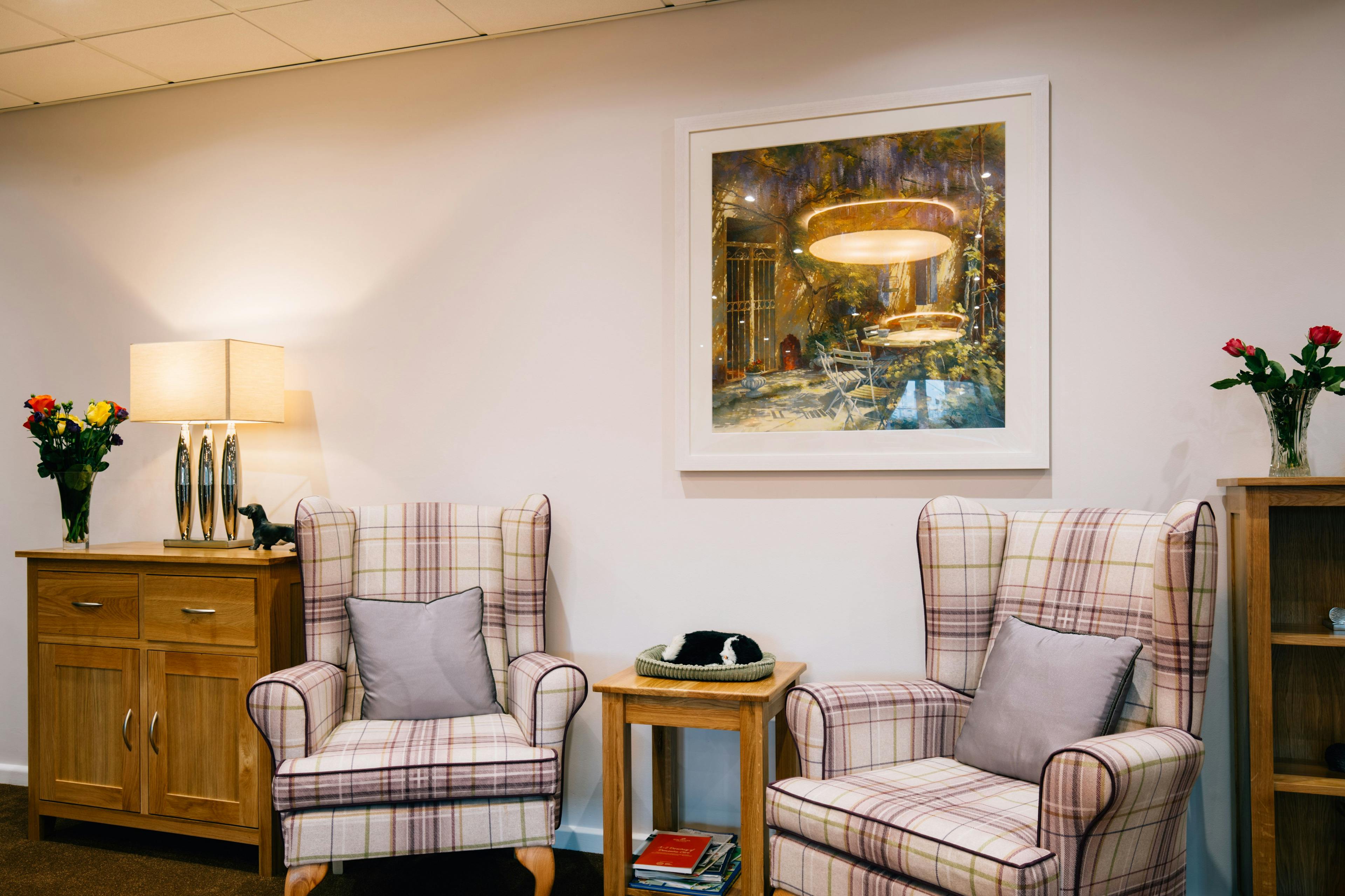 Communal Lounge at Lucerne House Care Home in Exeter, Devon