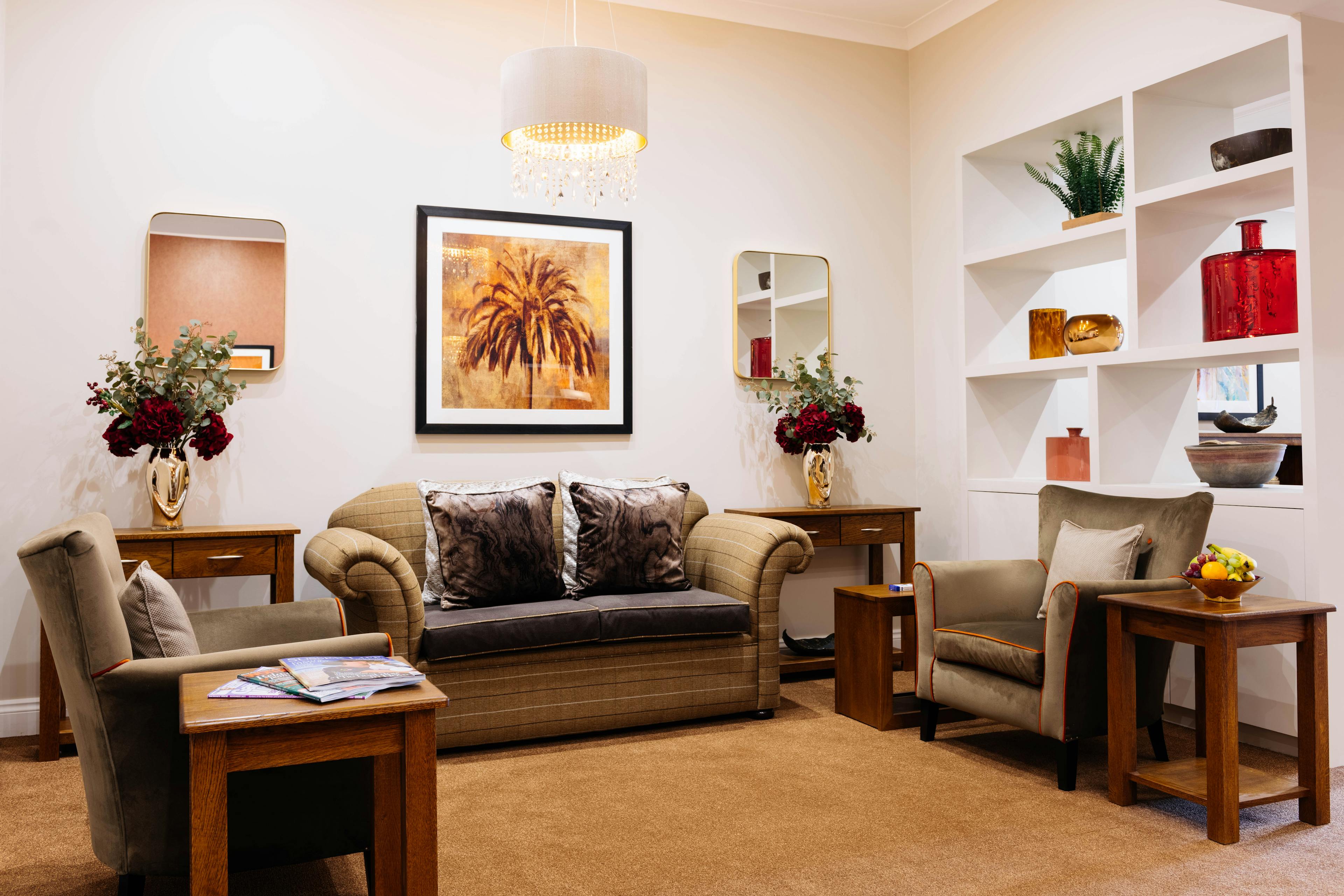 Communal Lounge at Lydfords Care Home in Lewes, East Sussex