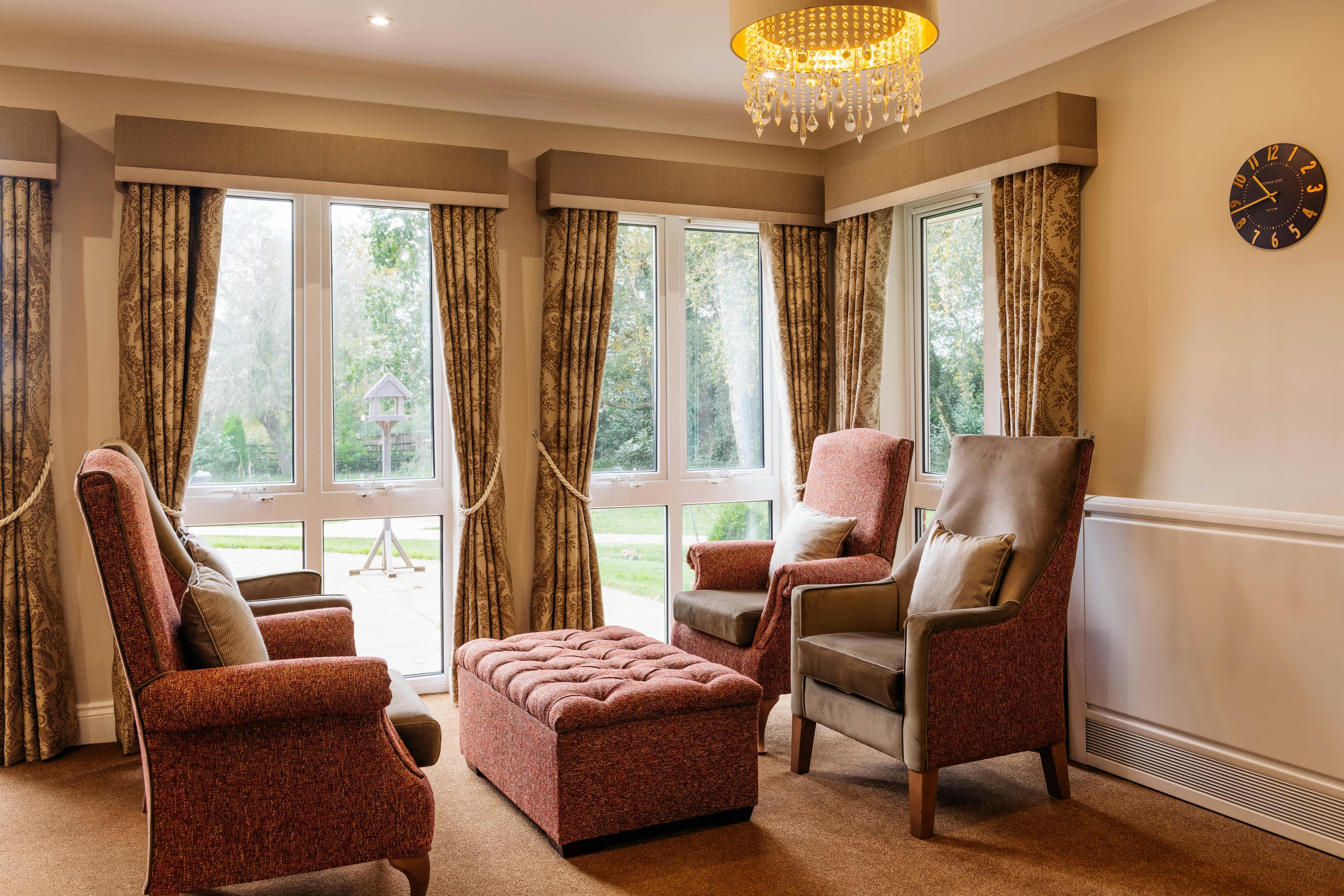 Communal Lounge at Lydfords Care Home in Lewes, East Sussex