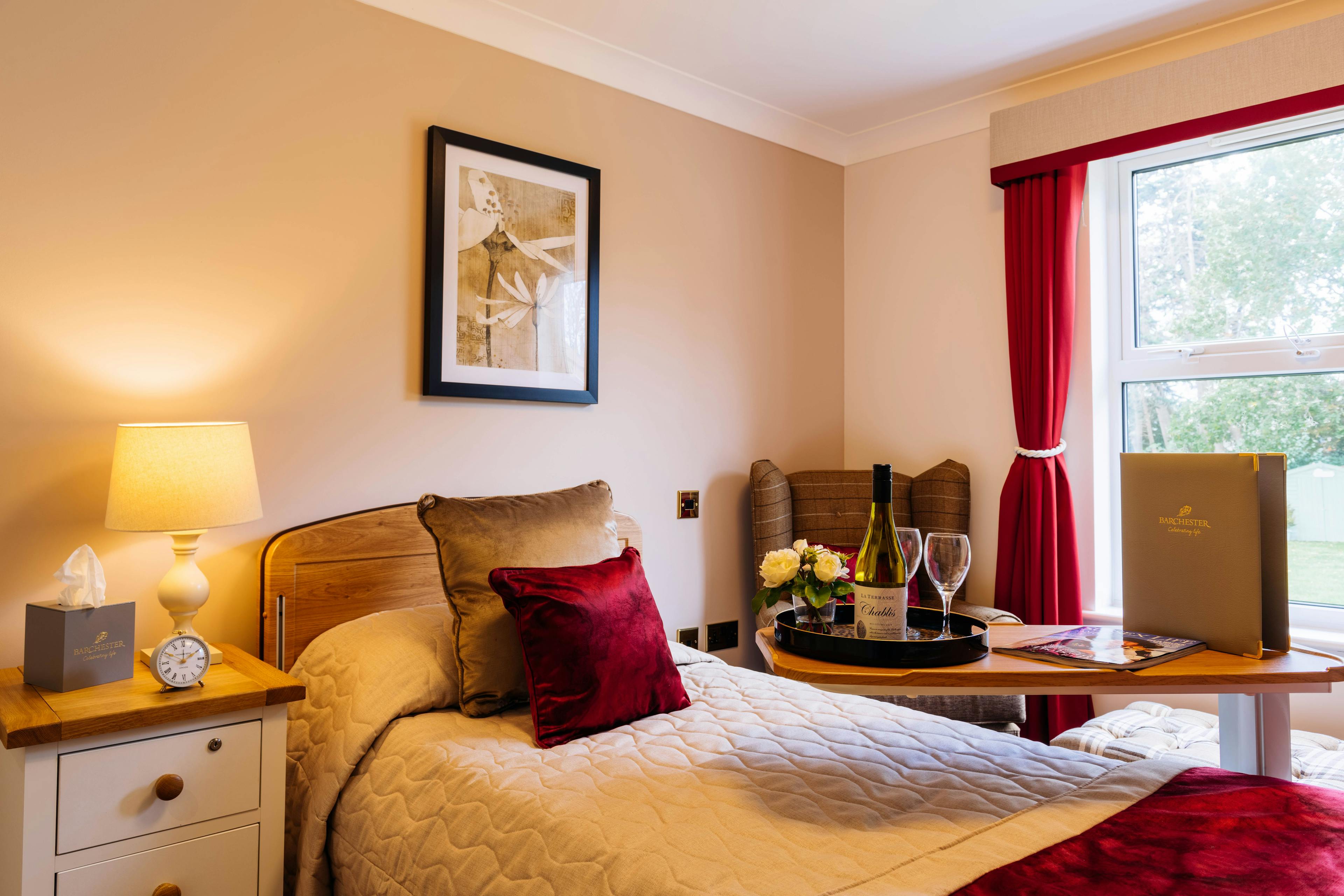Bedroom at Lydfords Care Home in Lewes, East Sussex