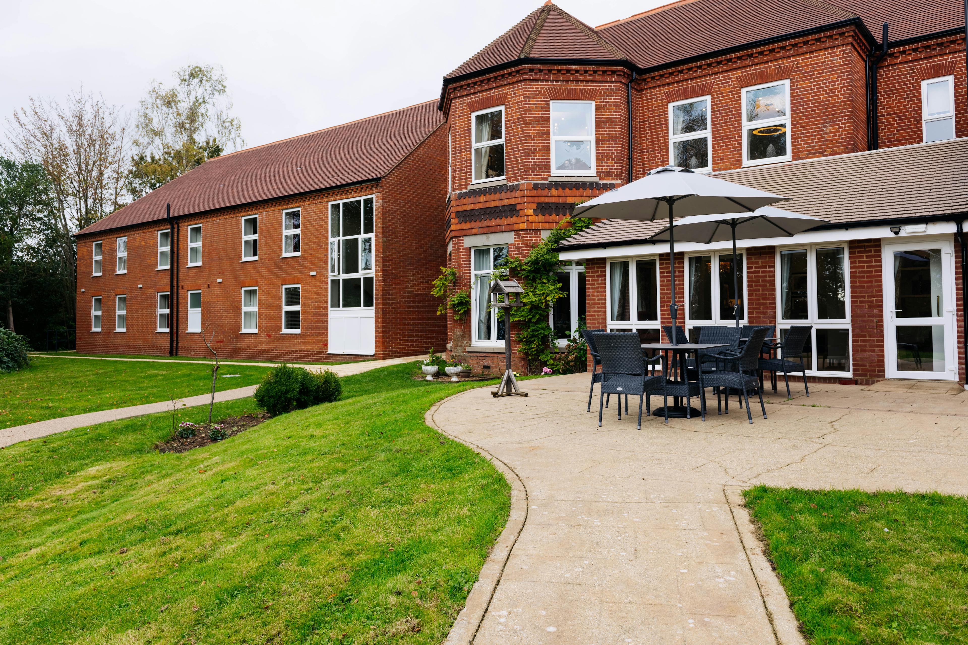 Garden at Lydfords Care Home in Lewes, East Sussex