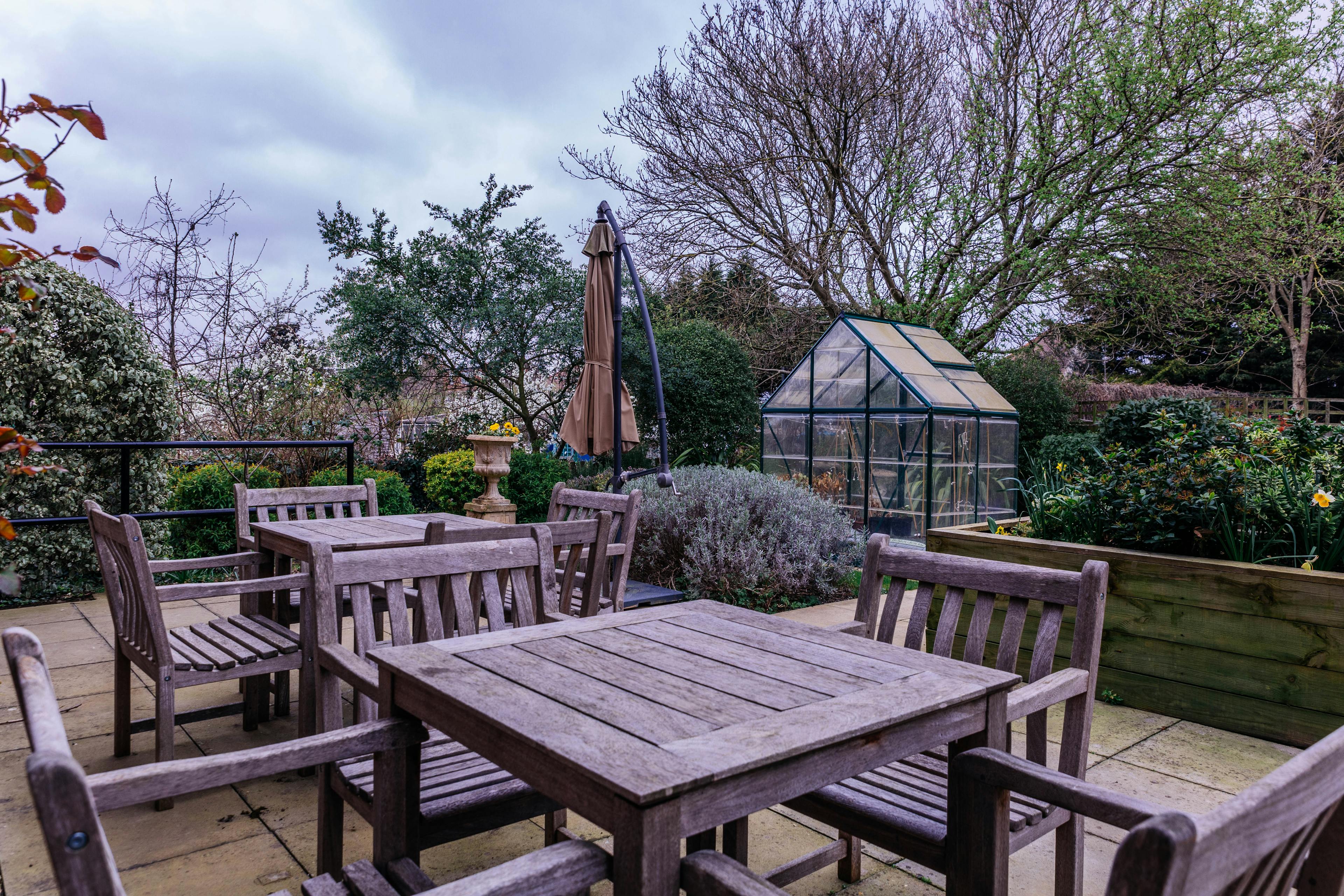 Garden at Magnolia Court Care Home in London, England