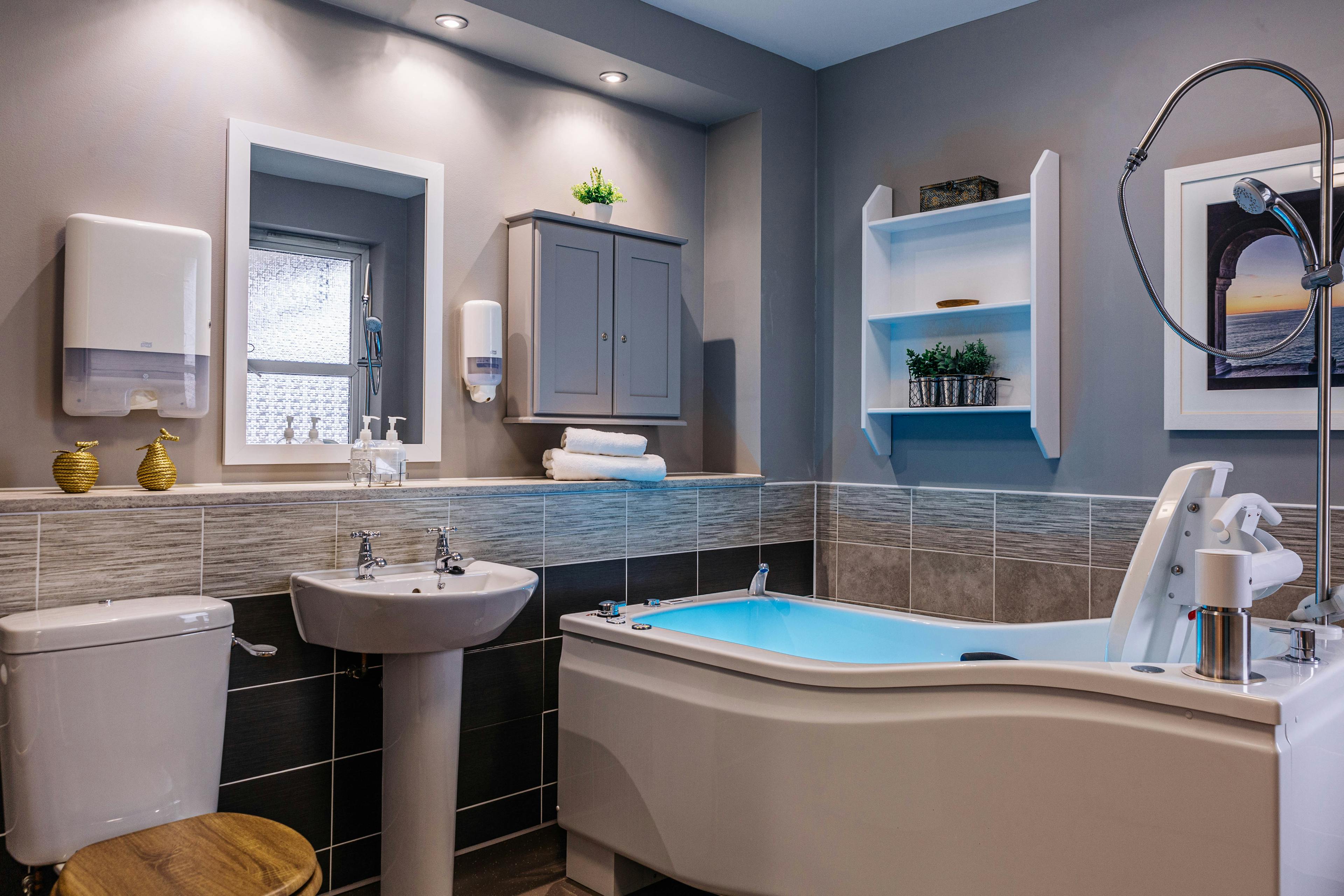 Spa Bathroom at Magnolia Court Care Home in London, England