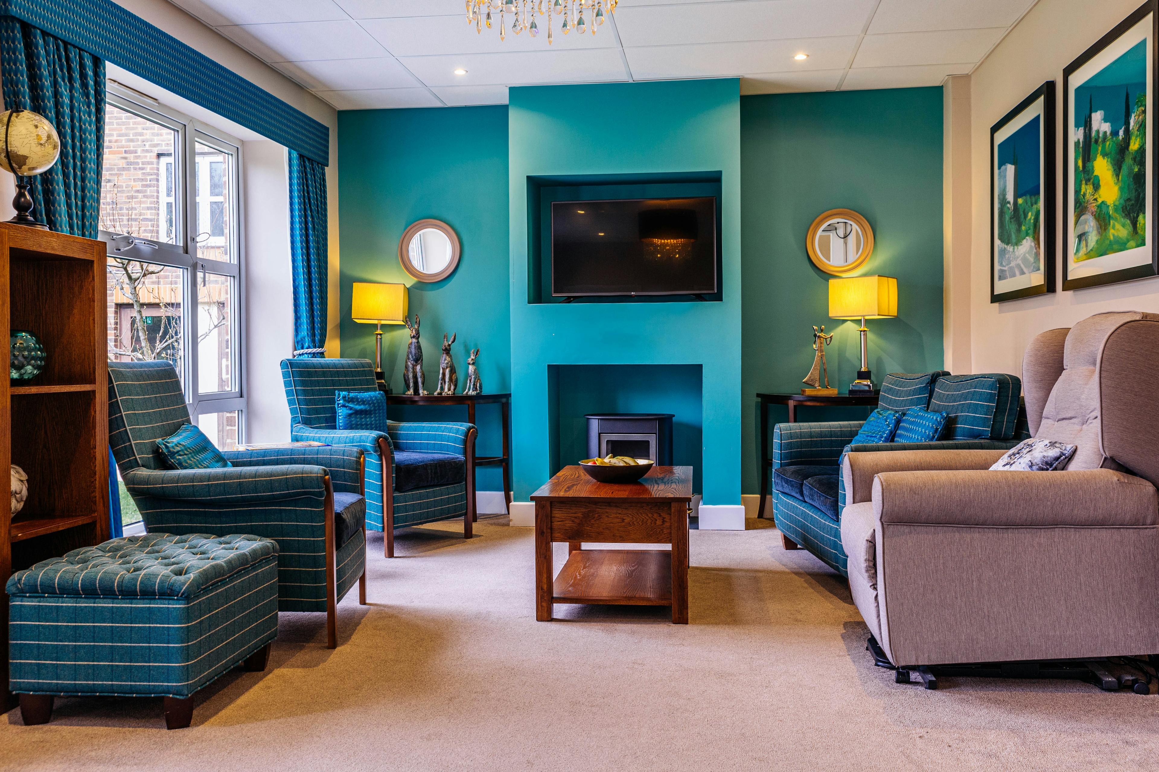 Communal Lounge at Magnolia Court Care Home in London, England
