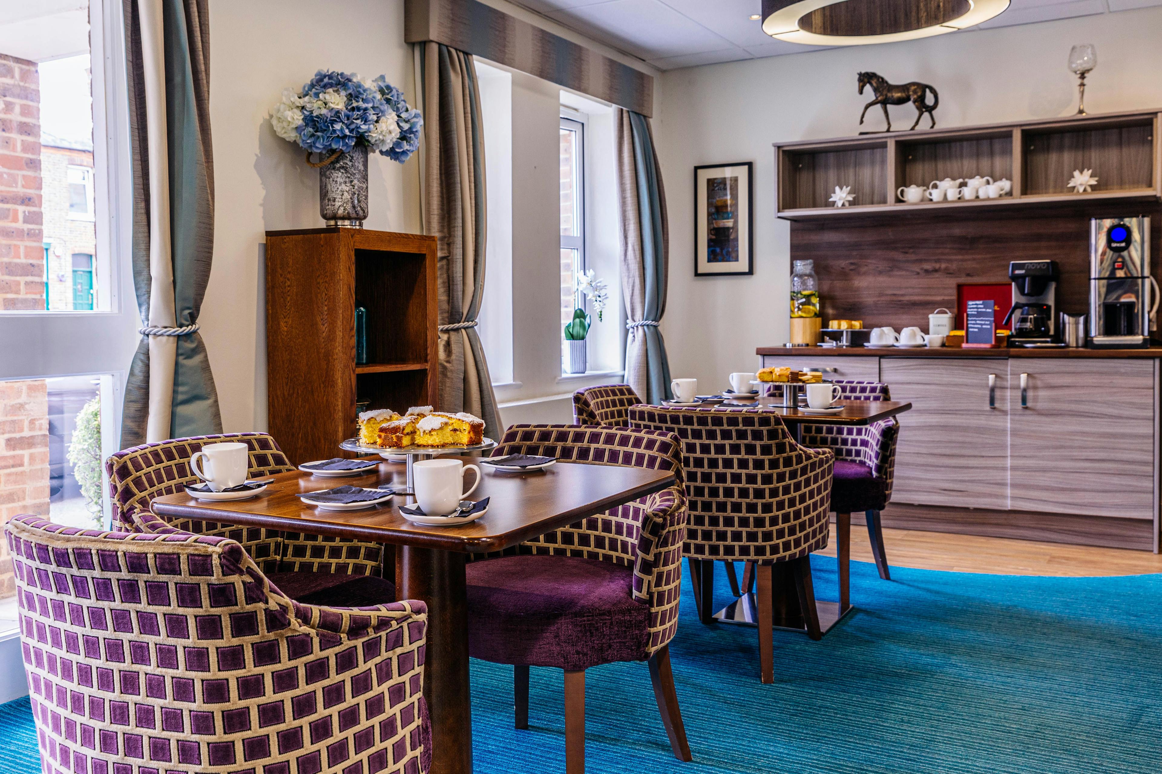 Cafe at Magnolia Court Care Home in London, England