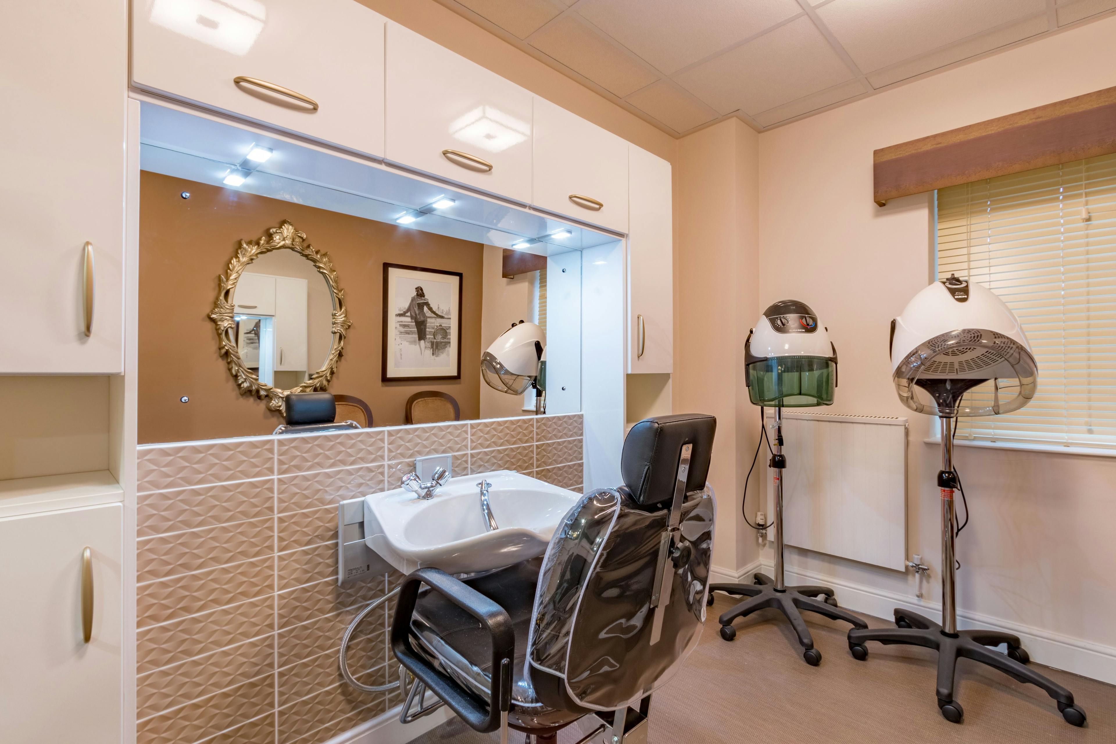 Salon at Meadowbeck Care Home in York, North Yorkshire
