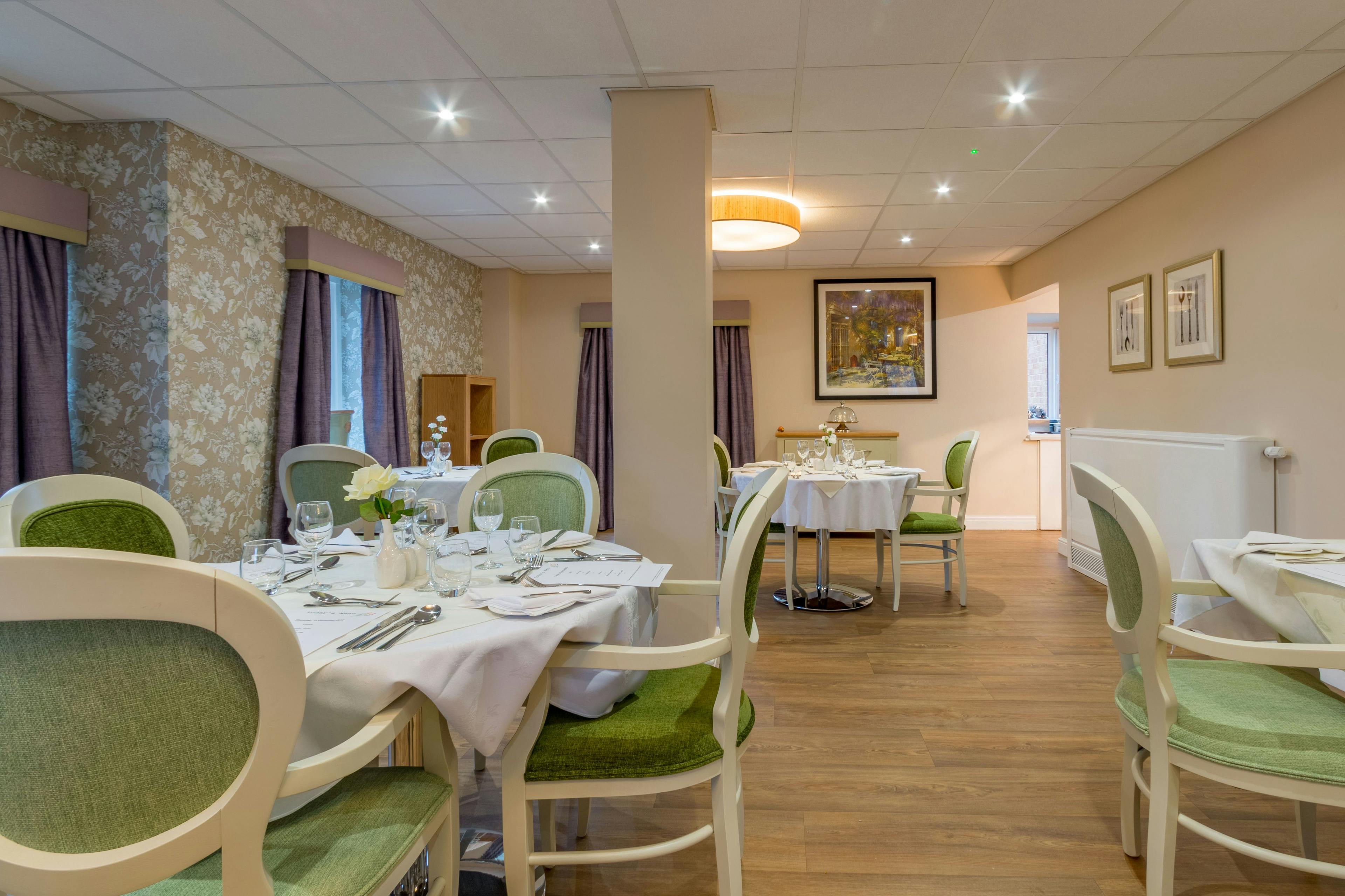Dining Room at Meadowbeck Care Home in York, North Yorkshire