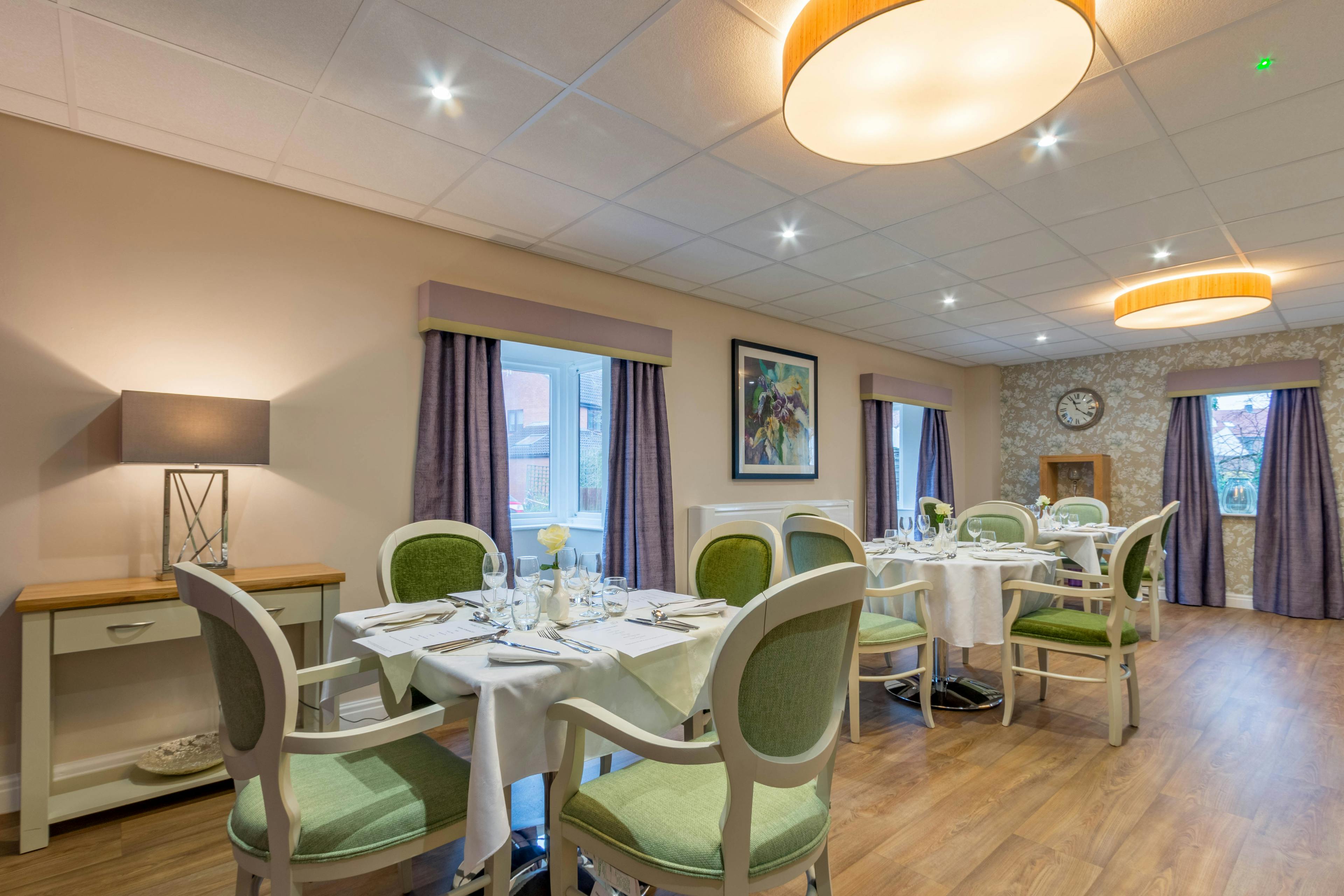 Dining Room at Meadowbeck Care Home in York, North Yorkshire