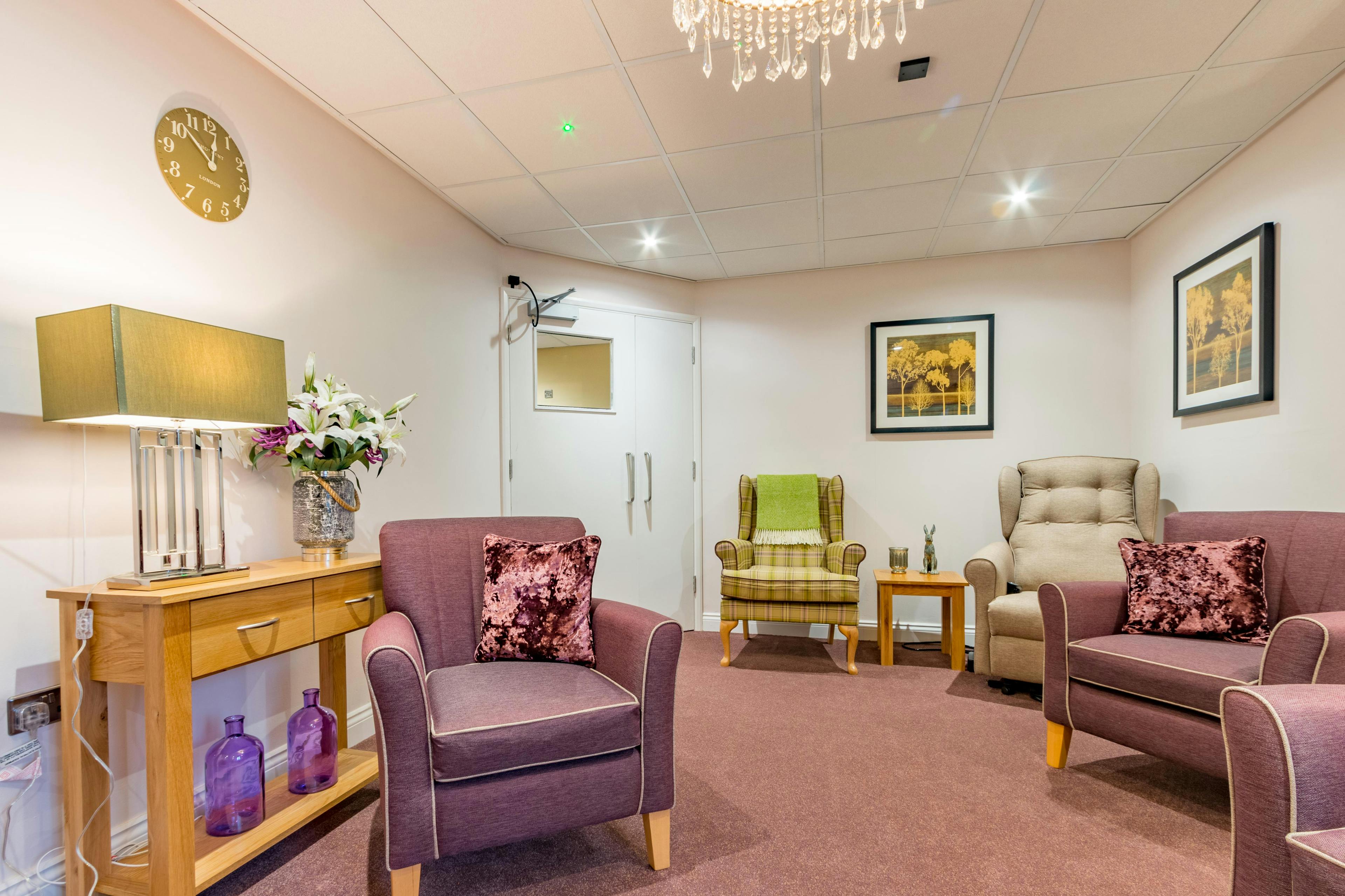 Communal Lounge at Meadowbeck Care Home in York, North Yorkshire