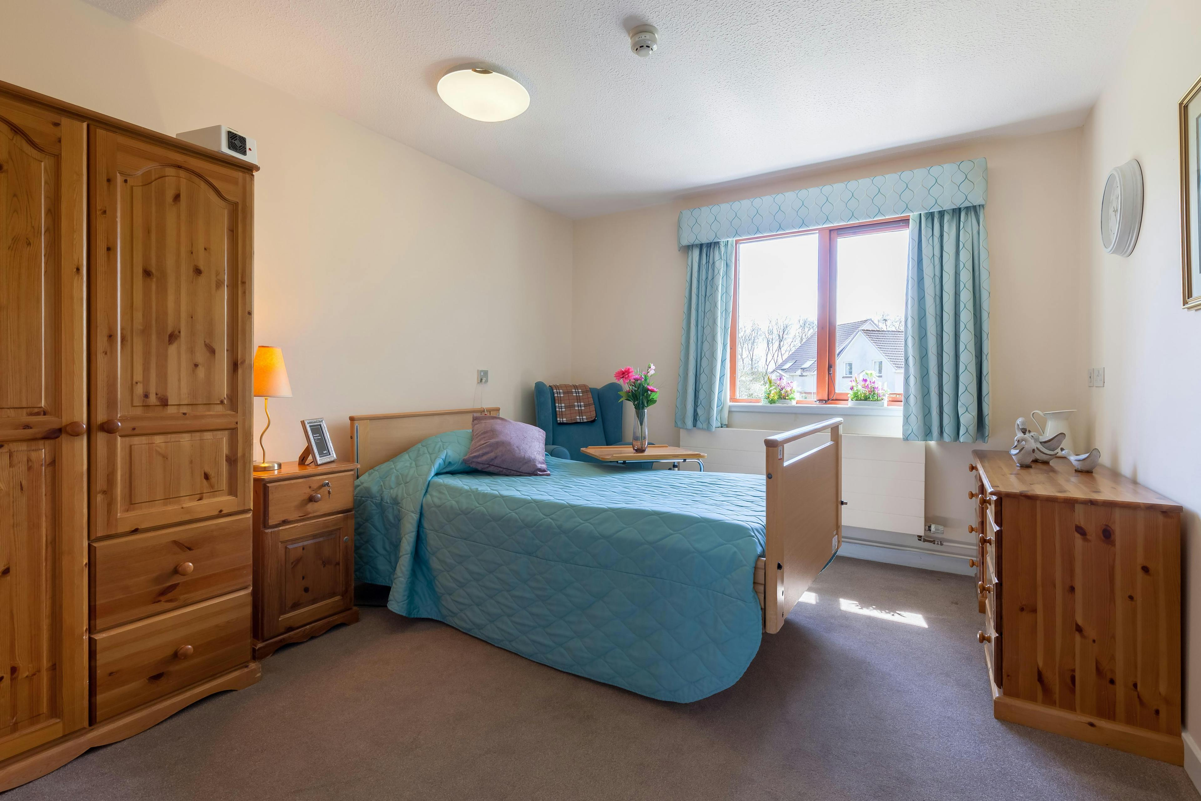 Bedroom in Ochil Care Home in Perth, Scotland