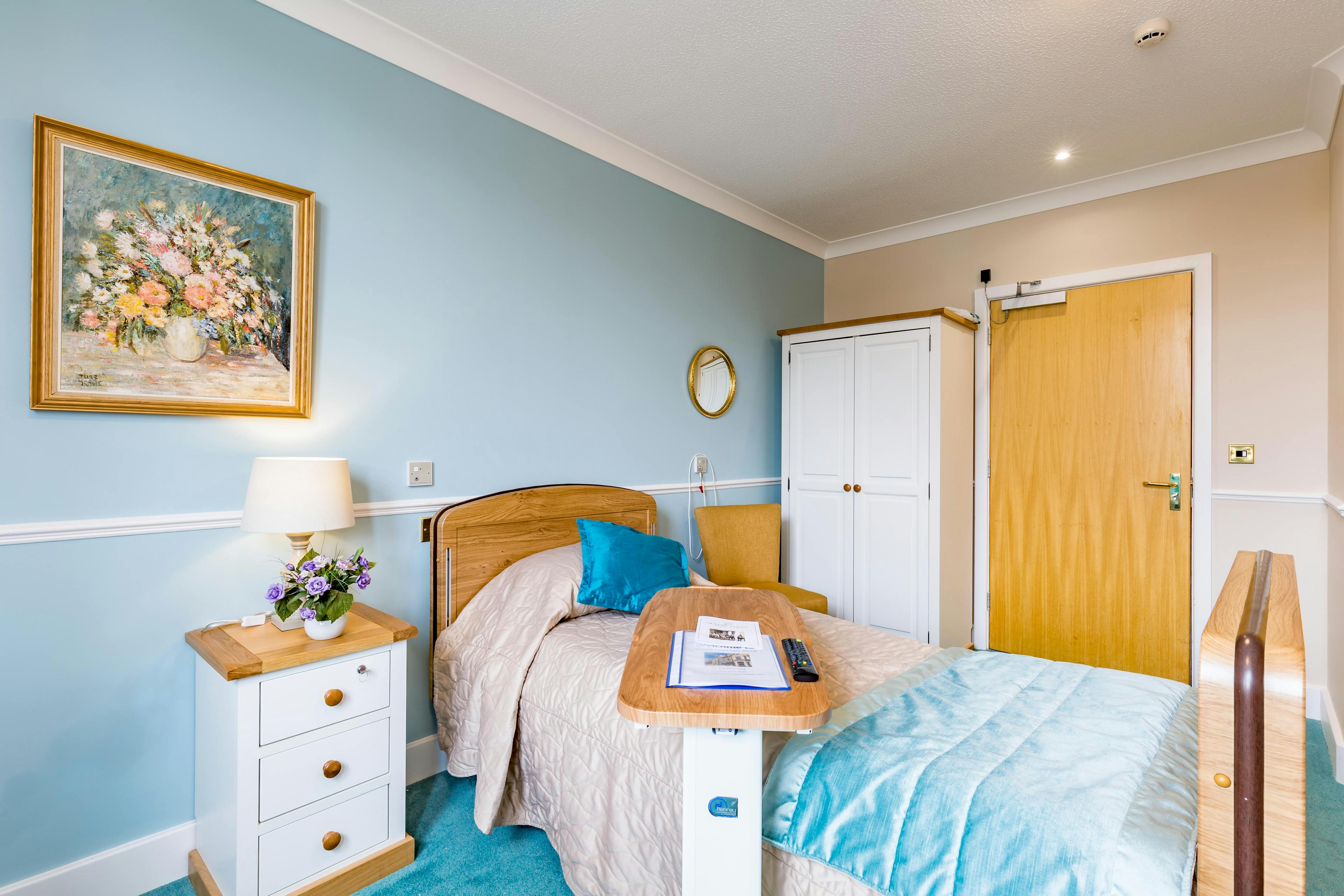 Bedroom at Queen Court Care Home in Wimbledon, Merton