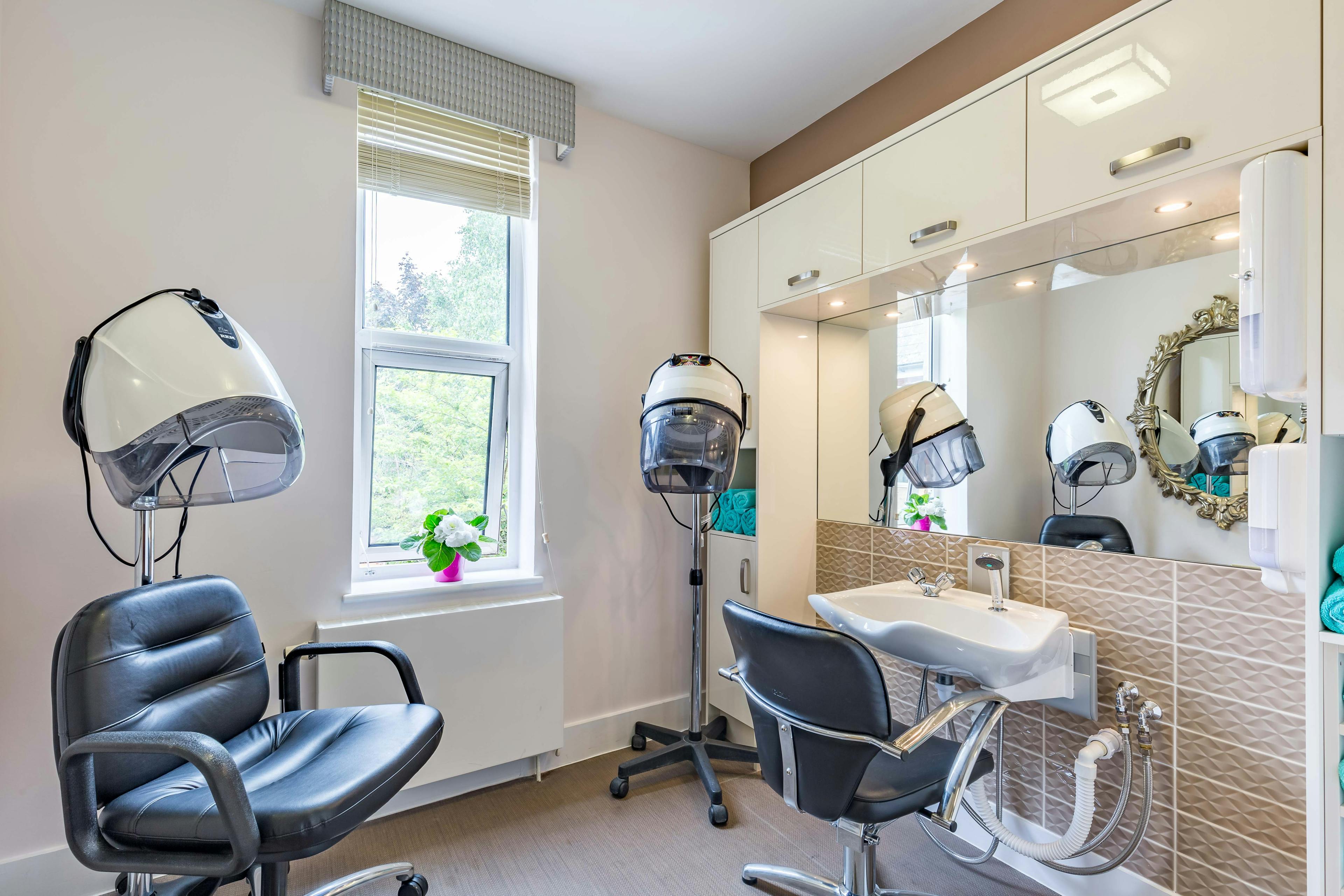 Hair and Beauty Salon at Queen Court Care Home in Wimbledon, Merton