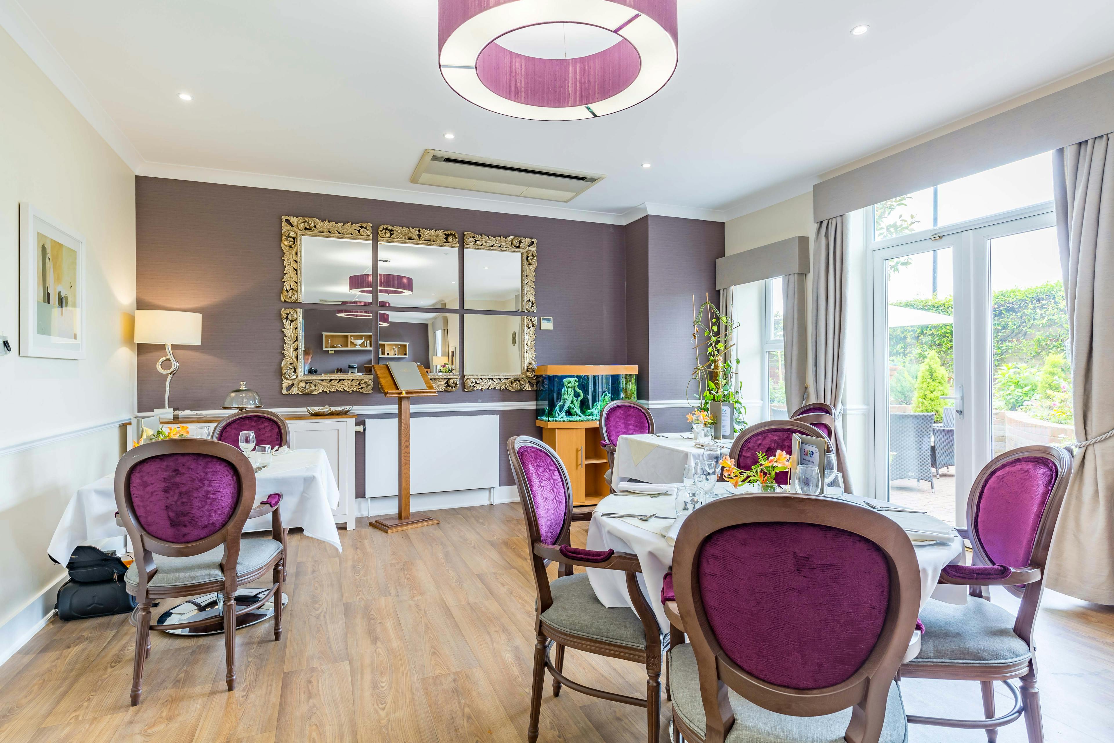 Dining Room at Queen Court Care Home in Wimbledon, Merton