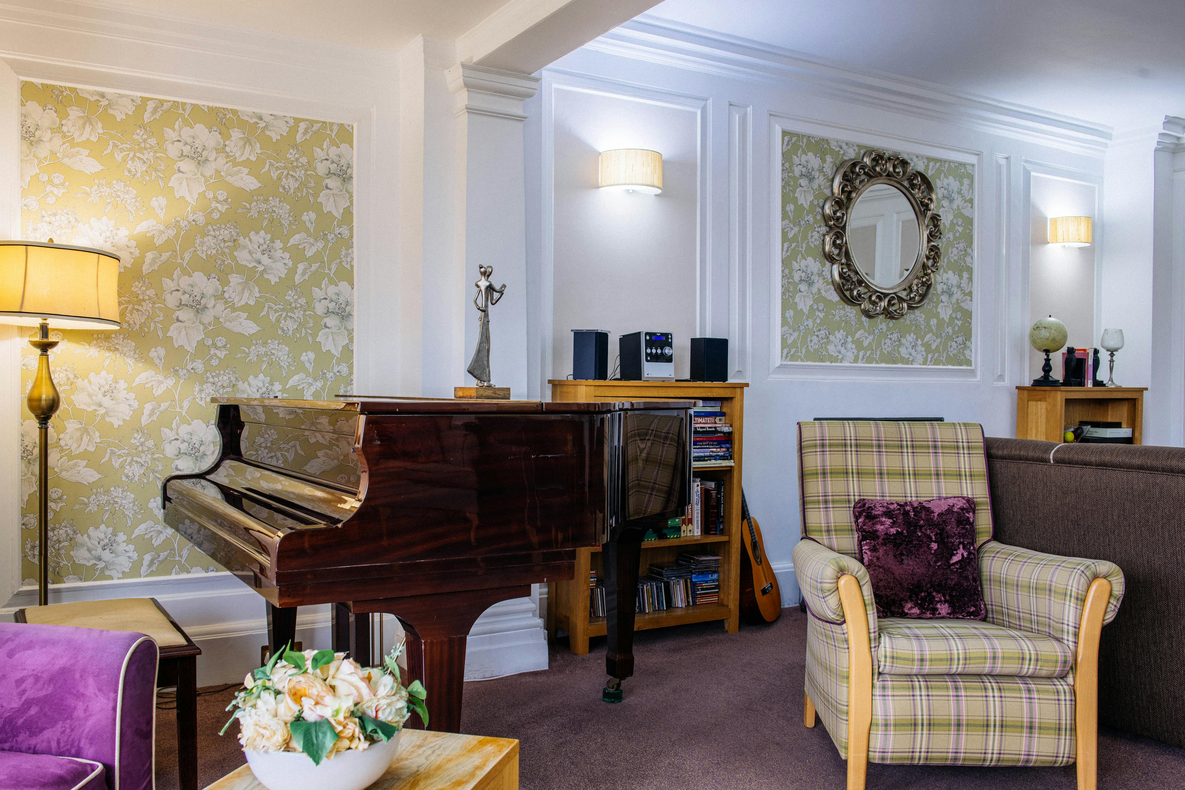 Piano at Reigate Beaumont Care Home in Reigate, Surrey