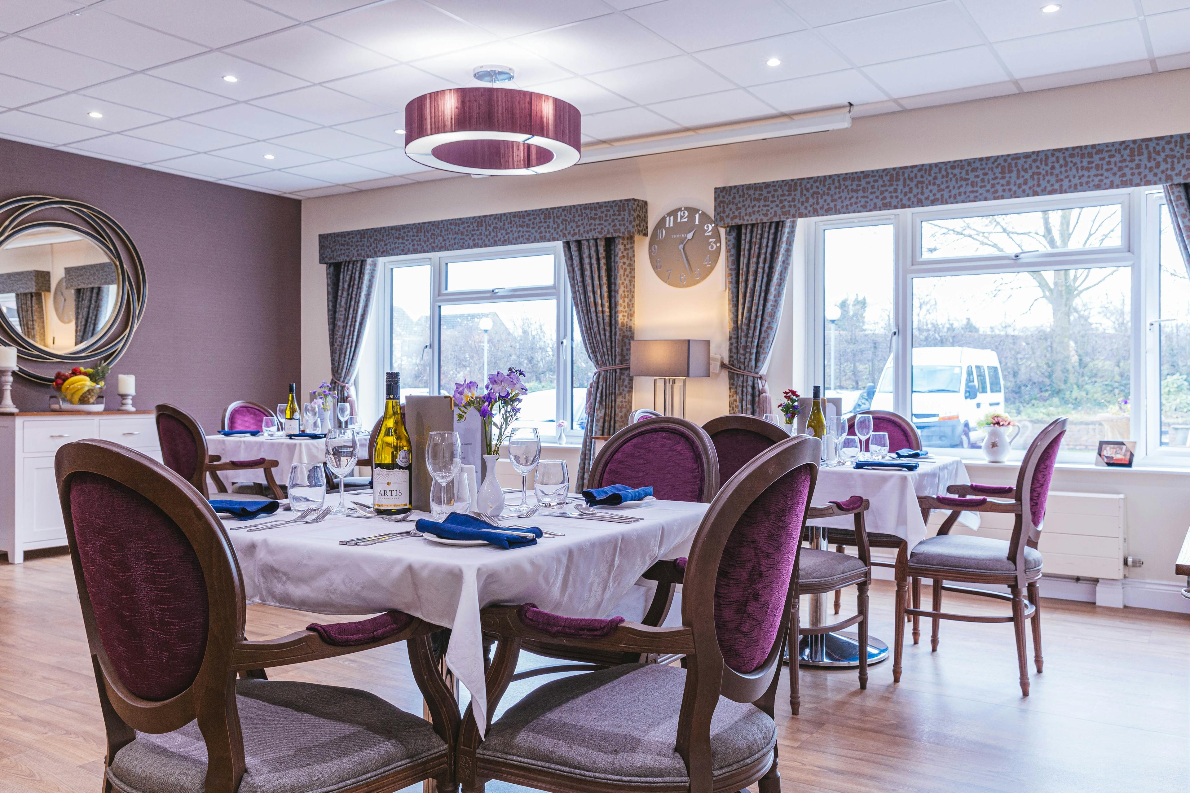 Dining Room at Rose Lodge Care Home in Wisbech, Cambridgeshire
