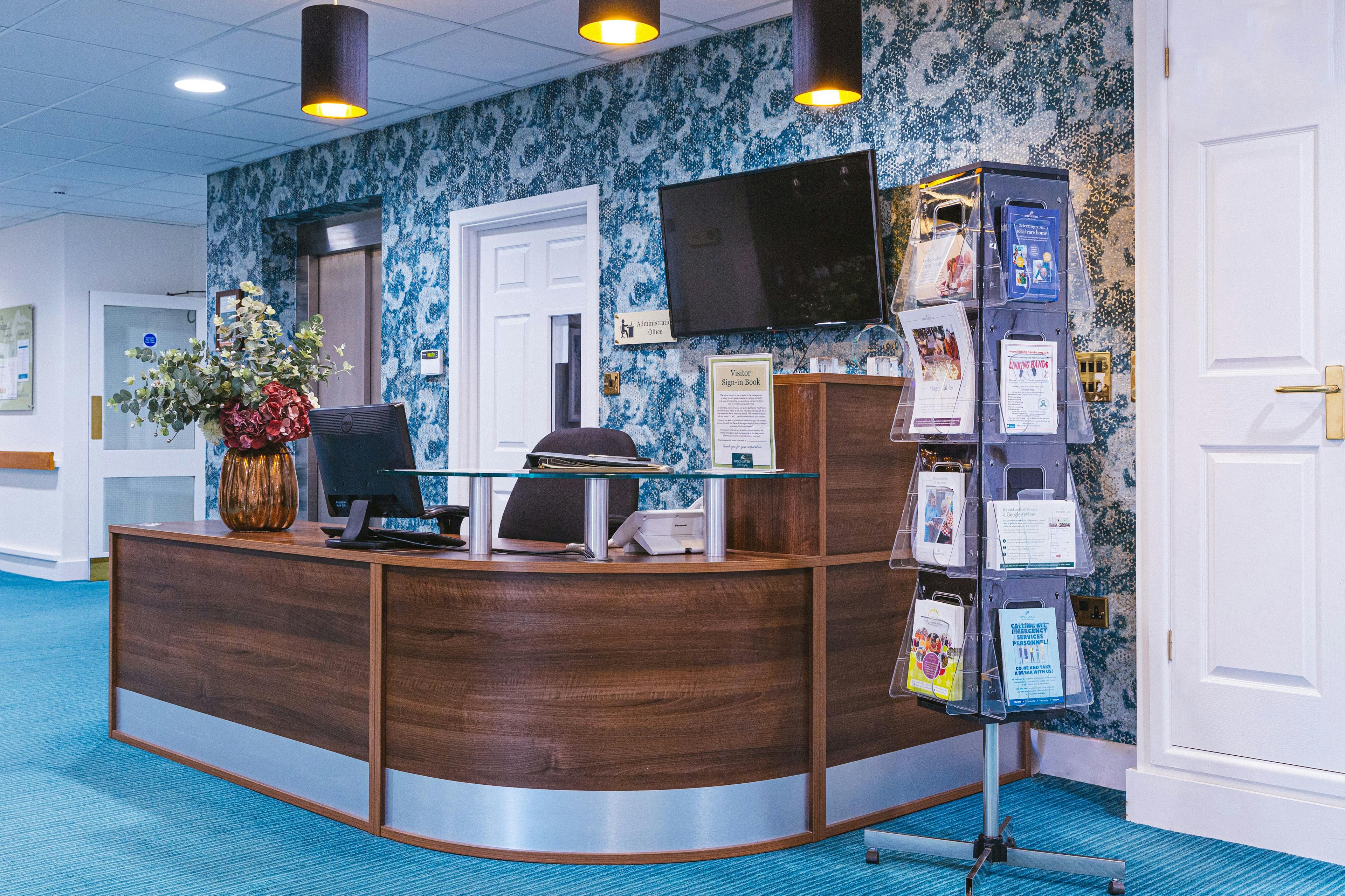 Reception at Rose Lodge Care Home in Wisbech, Cambridgeshire