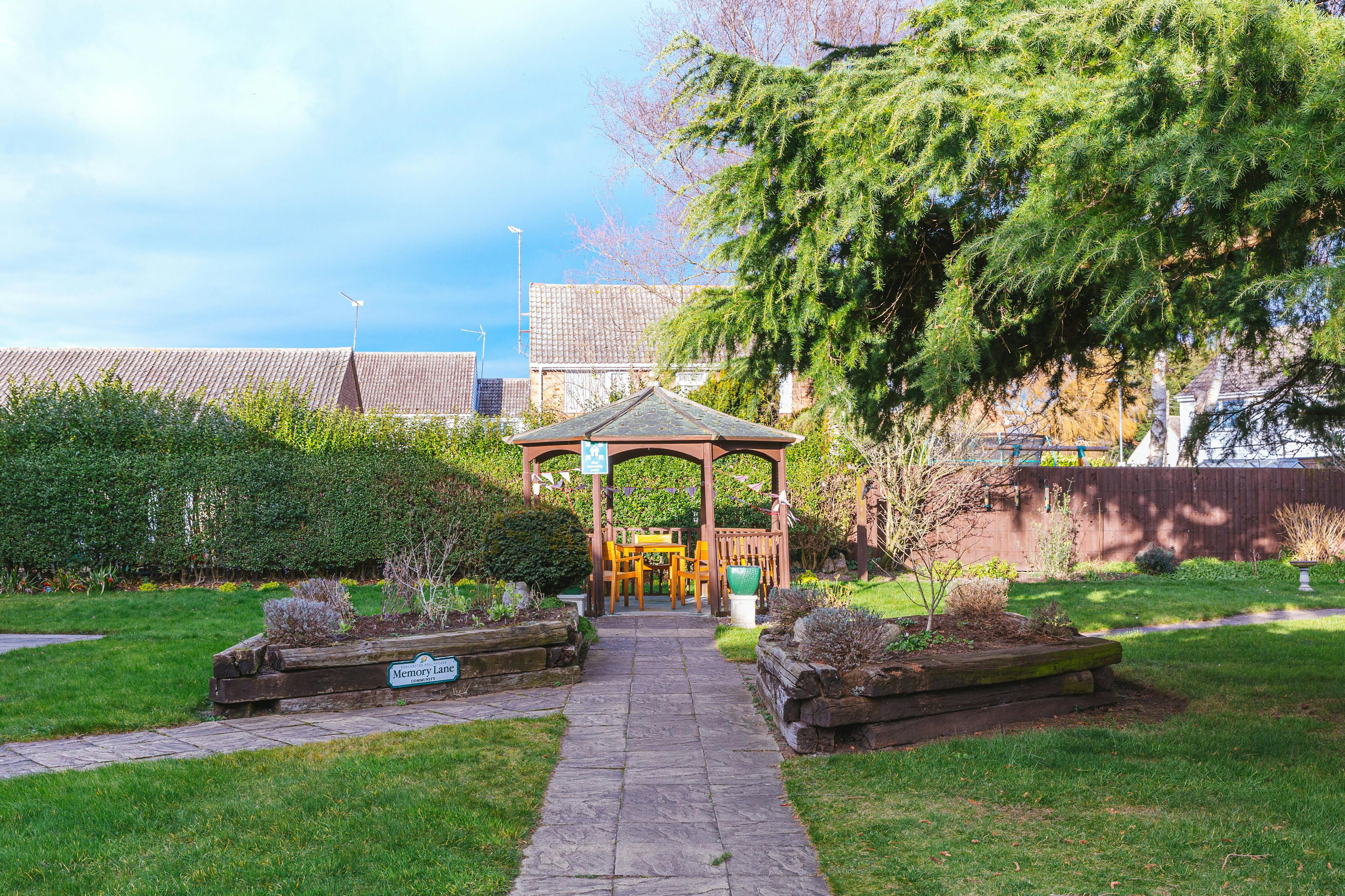 Garden at Rose Lodge Care Home in Wisbech, Cambridgeshire