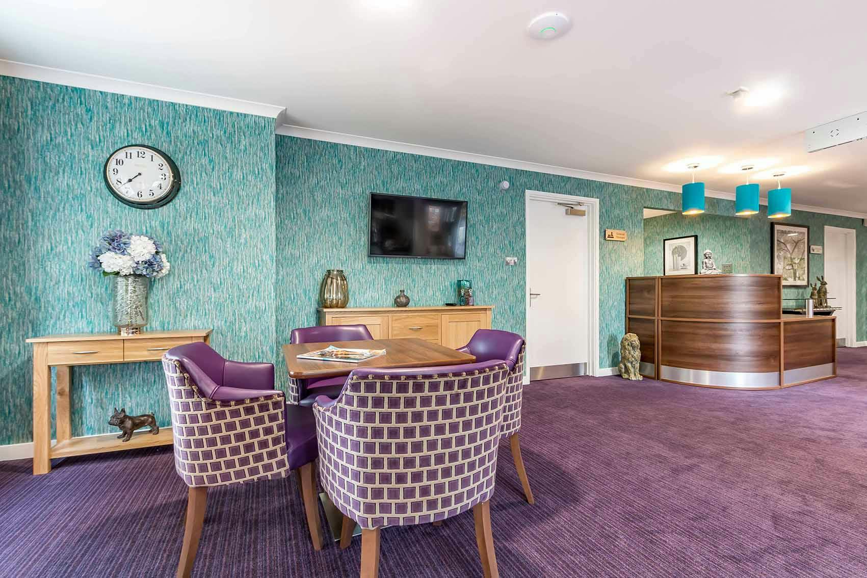 Reception at Shelburne Lodge Care Home in High Wycombe, Buckinghamshire