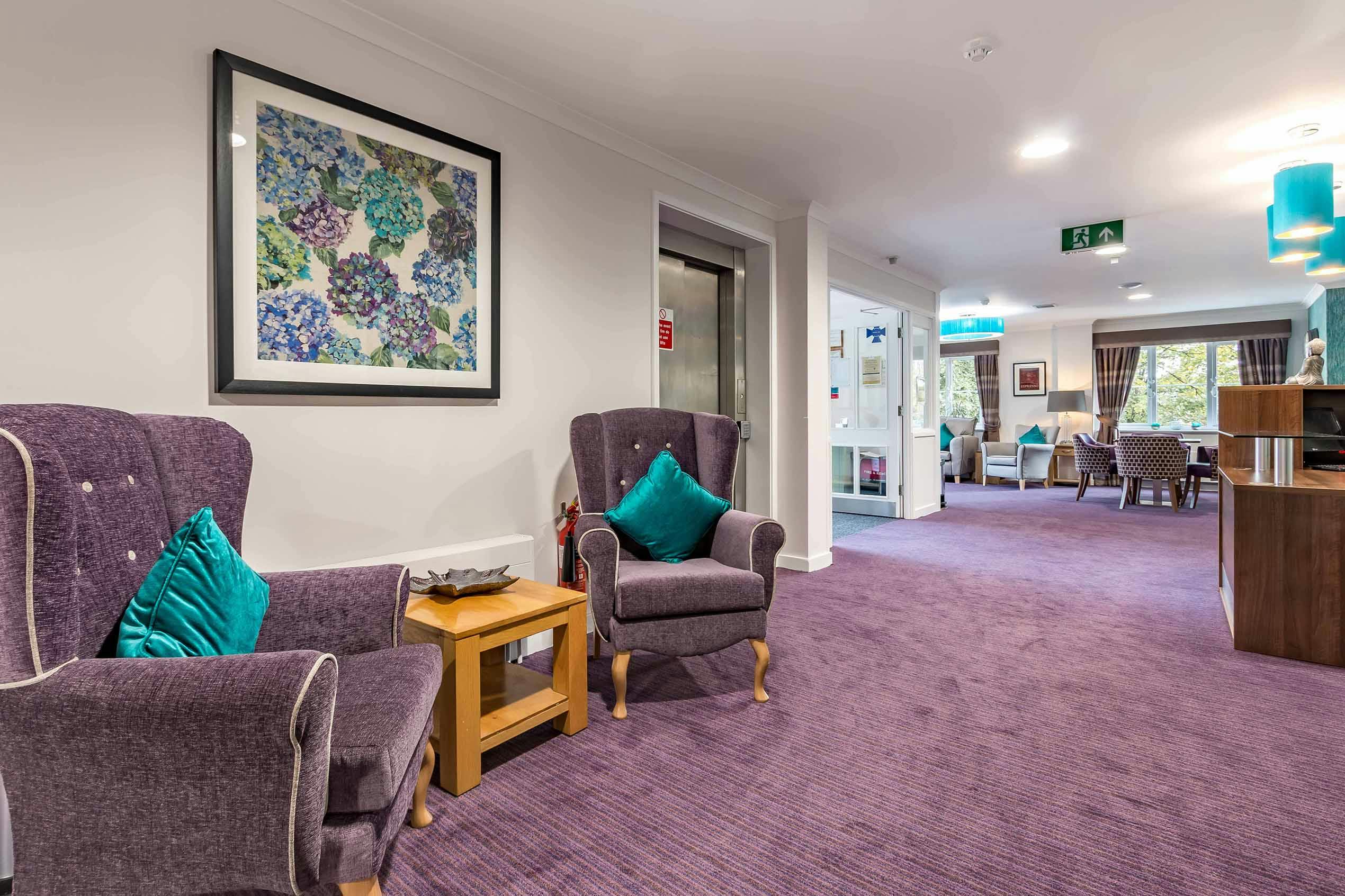 Reception at Shelburne Lodge Care Home in High Wycombe, Buckinghamshire