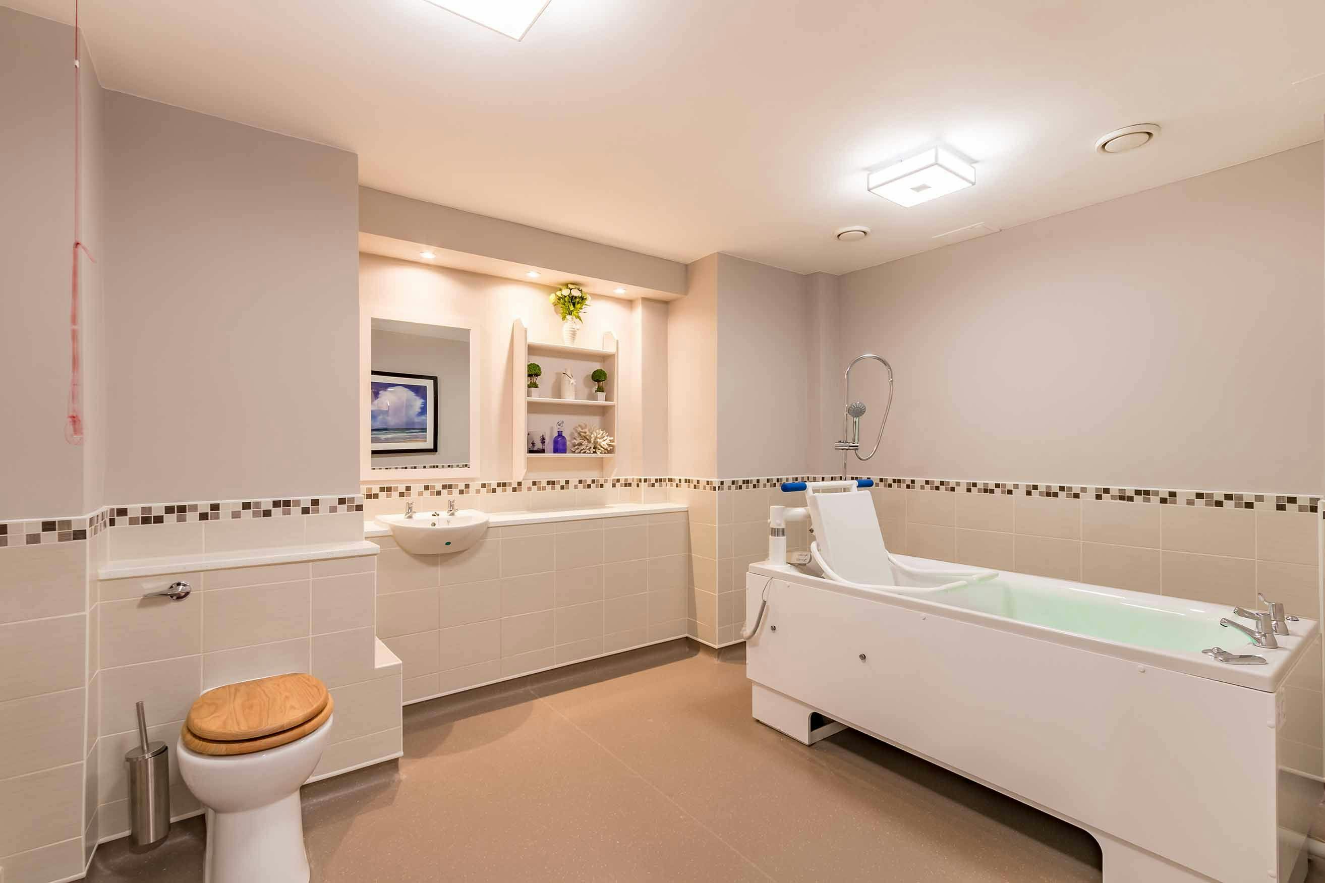 Spa Bathroom at Shelburne Lodge Care Home in High Wycombe, Buckinghamshire