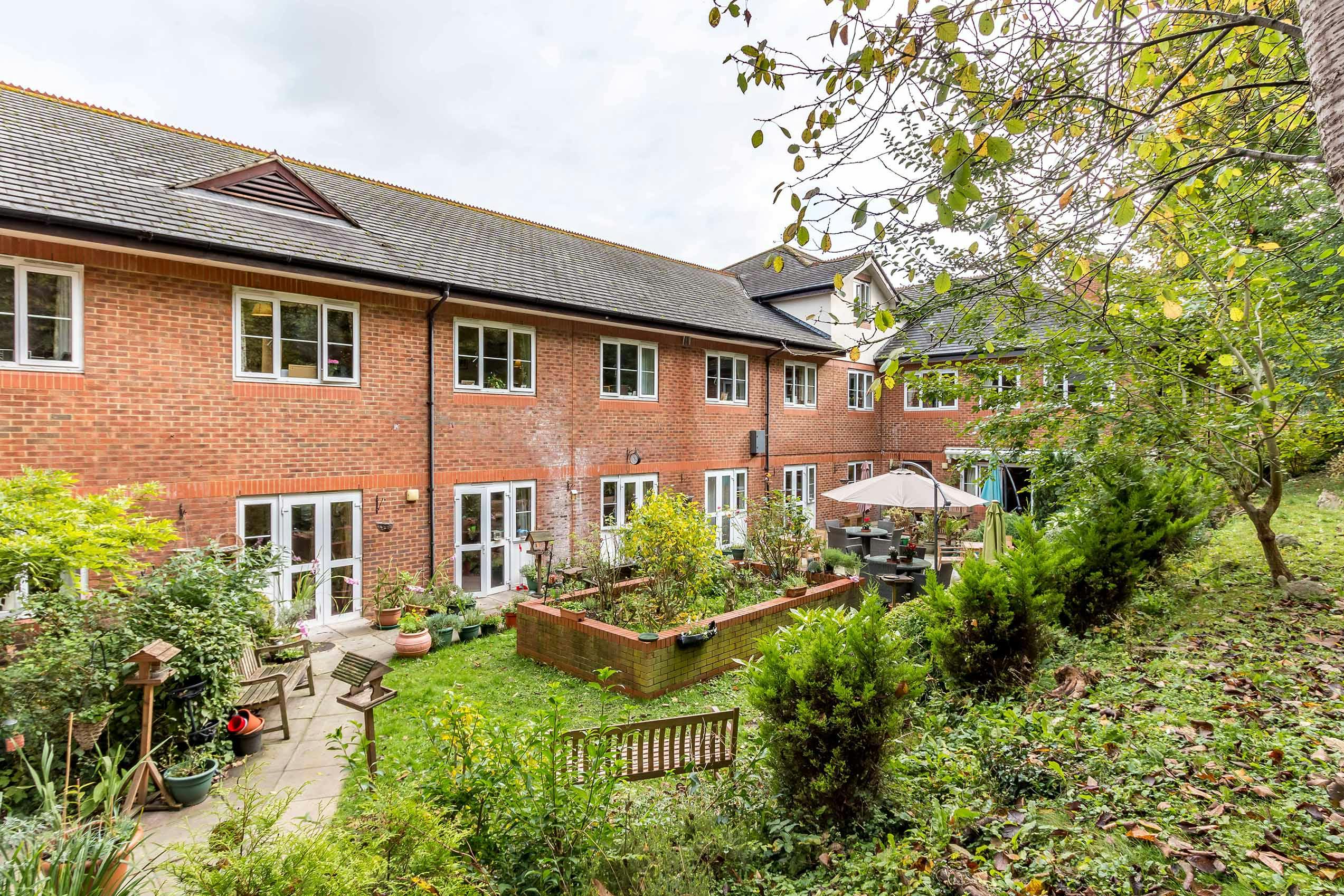 Garden at Shelburne Lodge Care Home in High Wycombe, Buckinghamshire