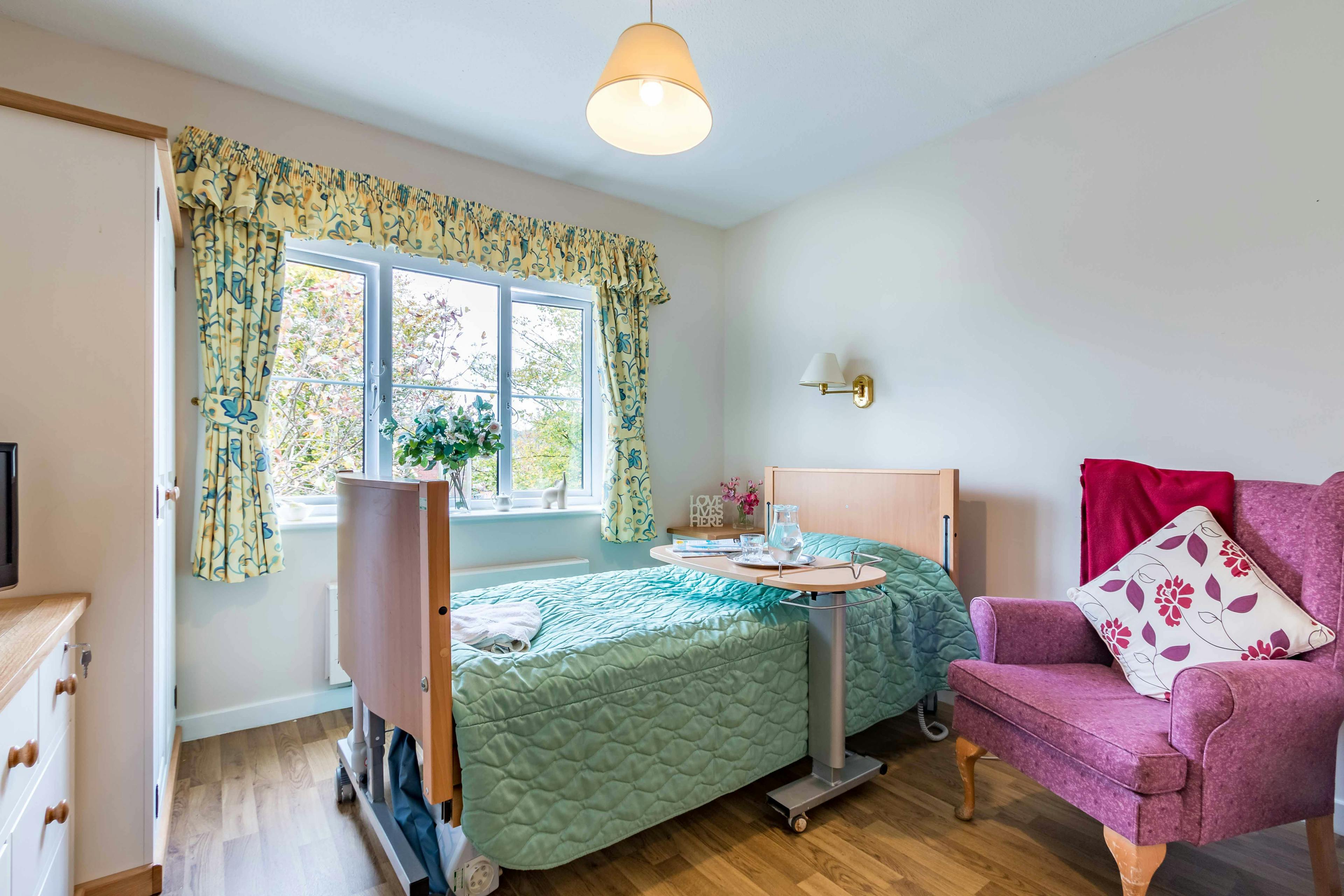Bedroom at Shelburne Lodge Care Home in High Wycombe, Buckinghamshire