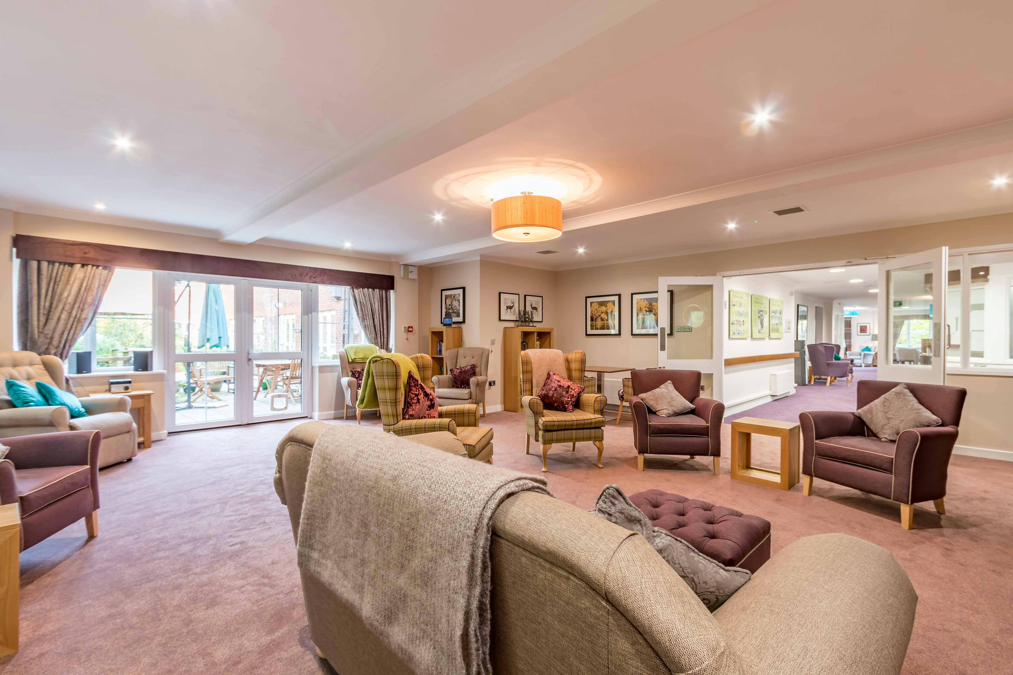 Communal Lounge at Shelburne Lodge Care Home in High Wycombe, Buckinghamshire