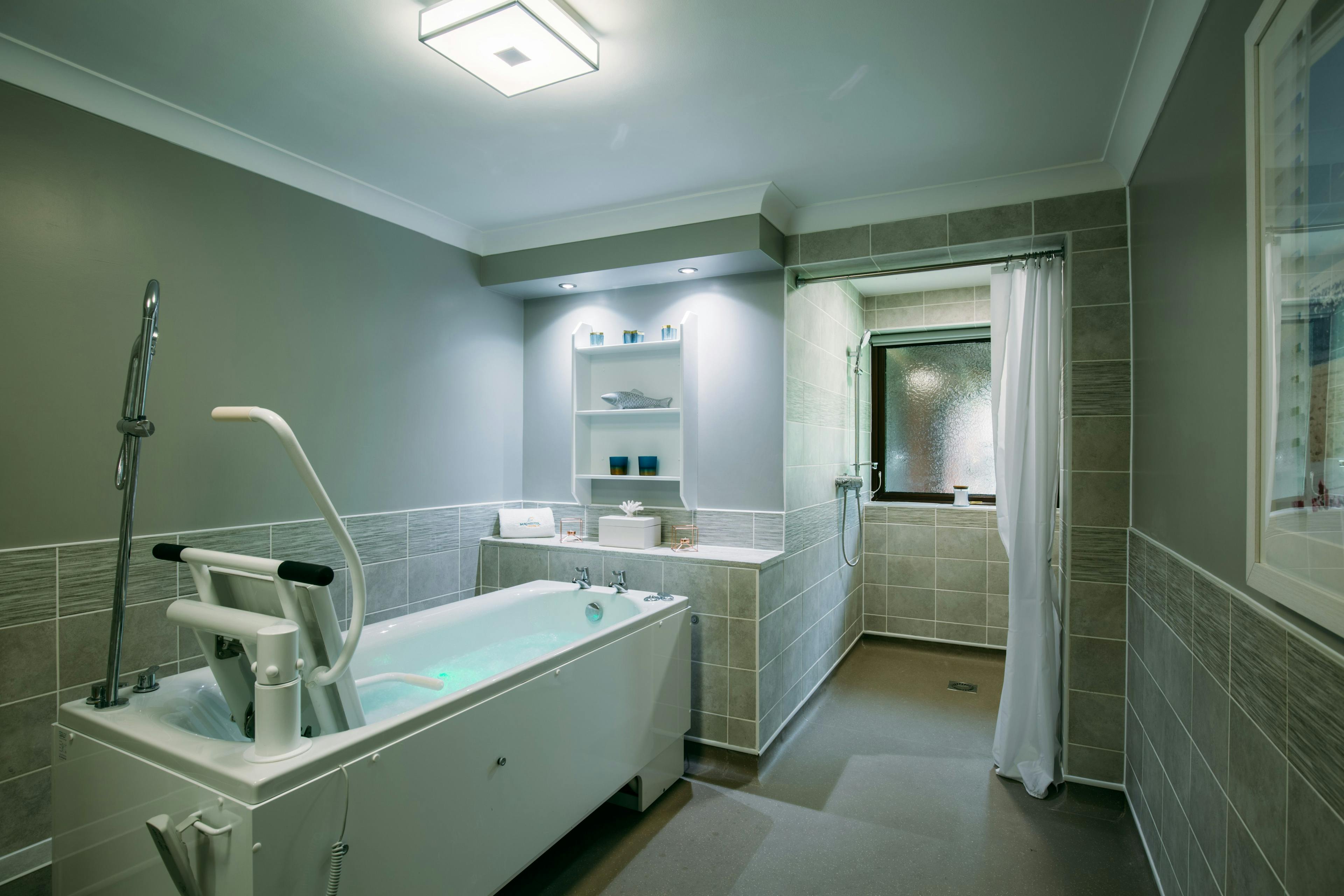Spa Bathroom at Sherwood Lodge Care Home in Fulwood, Preston