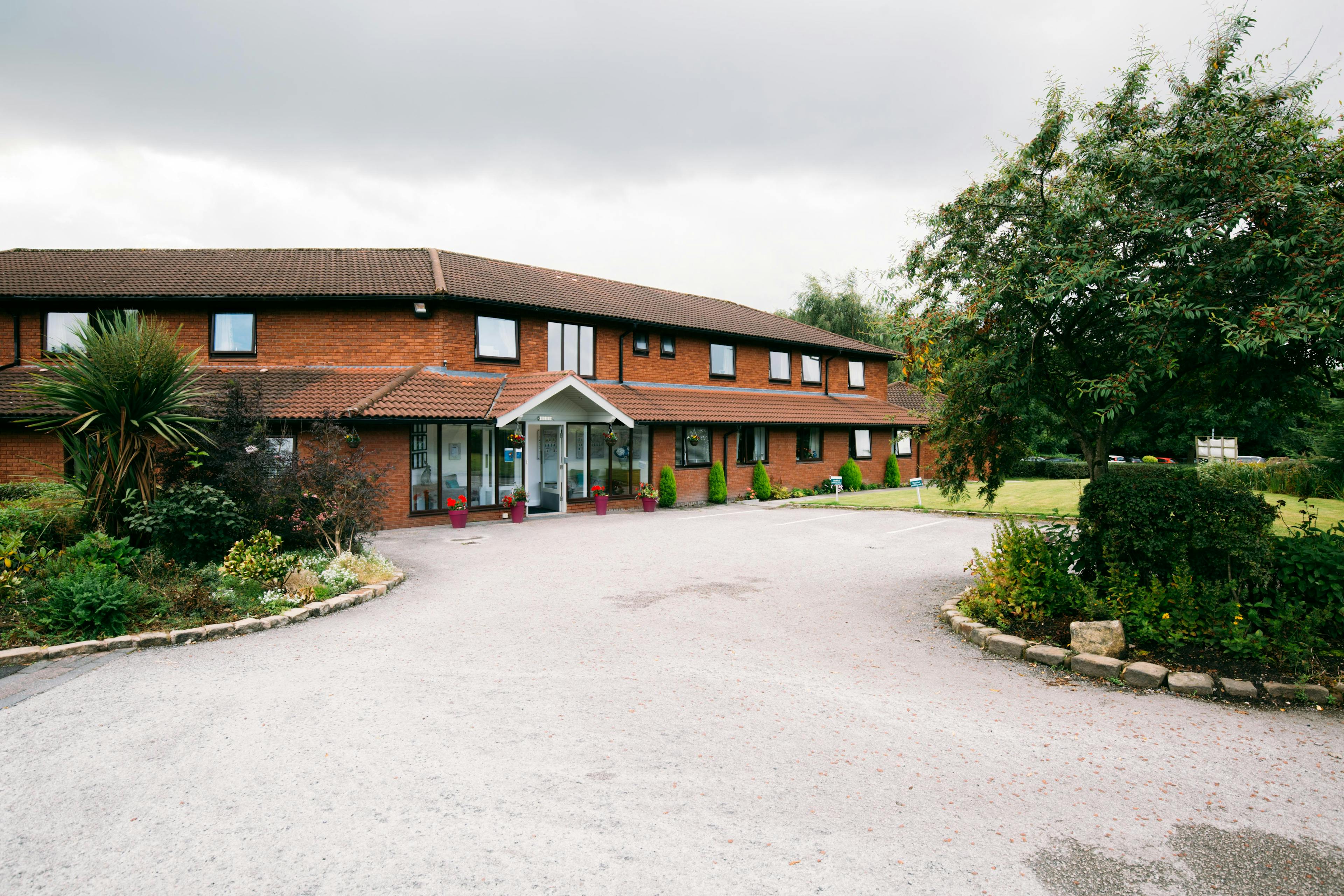 Exterior of Sherwood Lodge Care Home in Fulwood, Preston