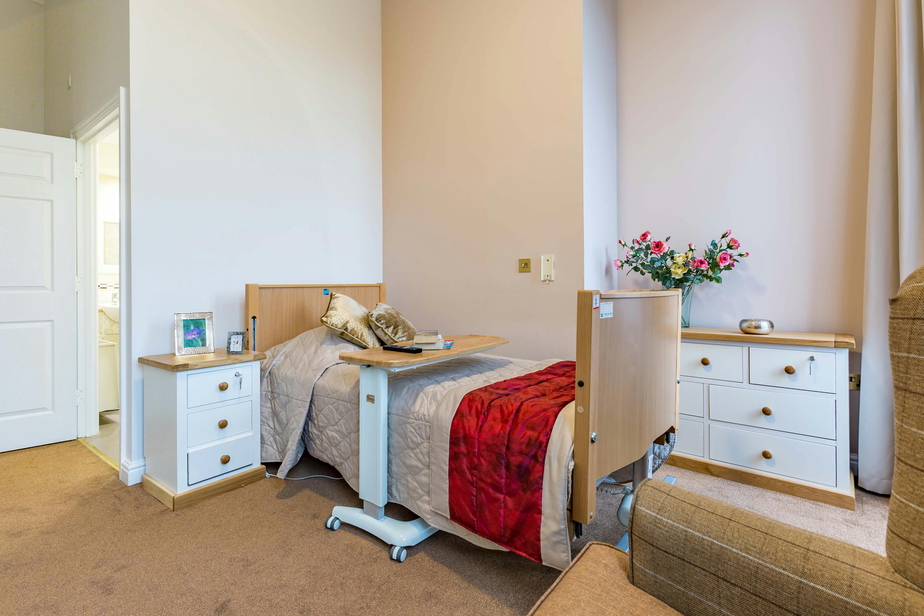 Bedroom at Southgate Beaumont Care Home in London, England