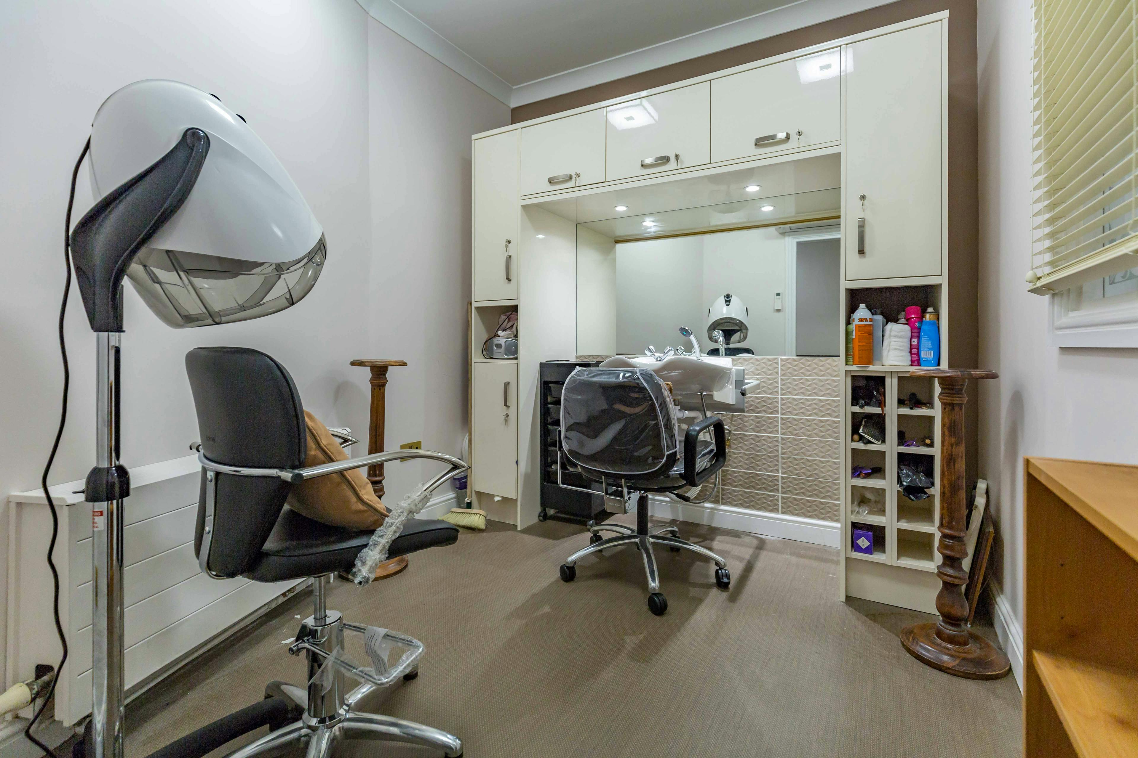 Salon at Southgate Beaumont Care Home in London, England