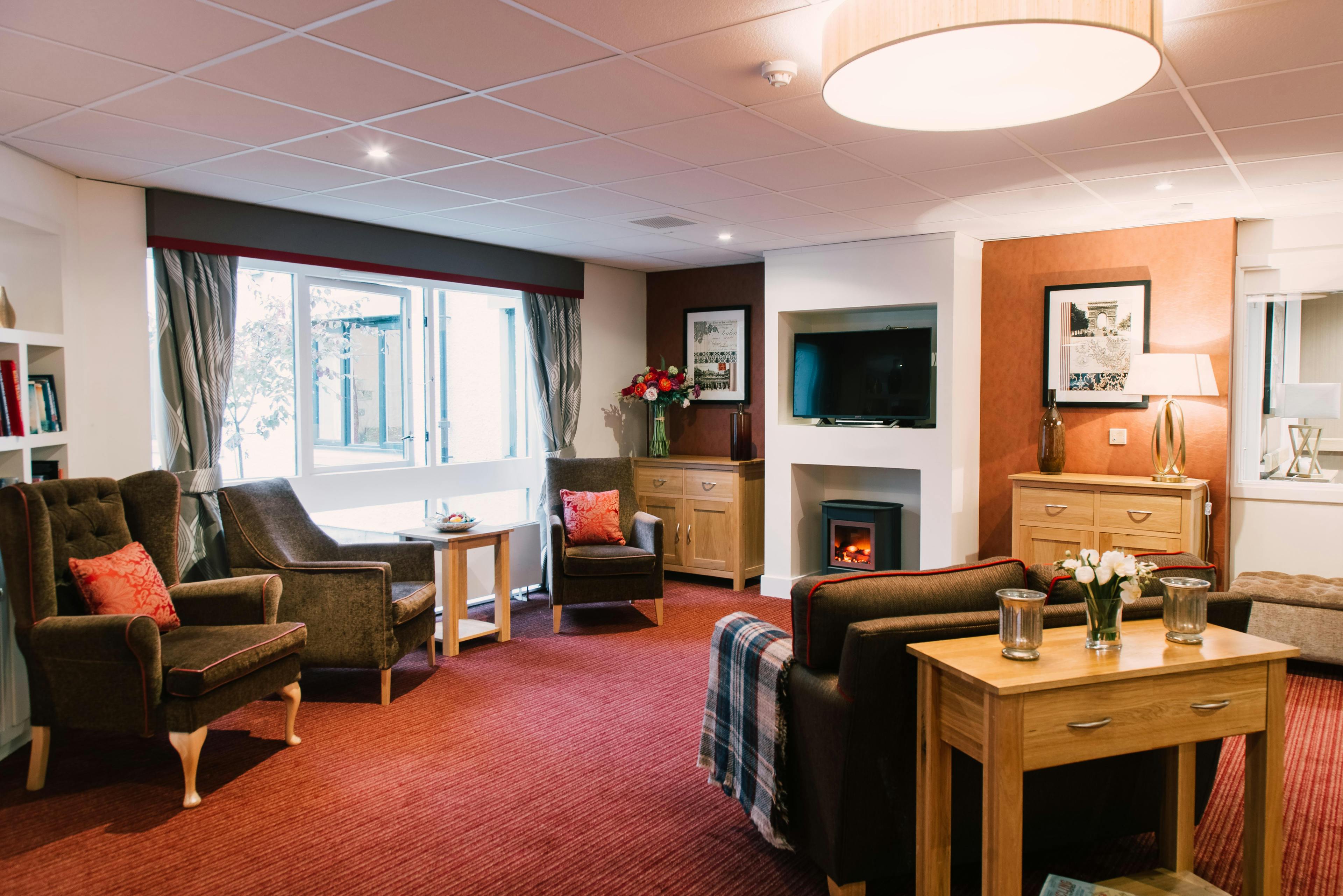 Communal Lounge at Strachan House Care Home in Edinburgh, Scotland