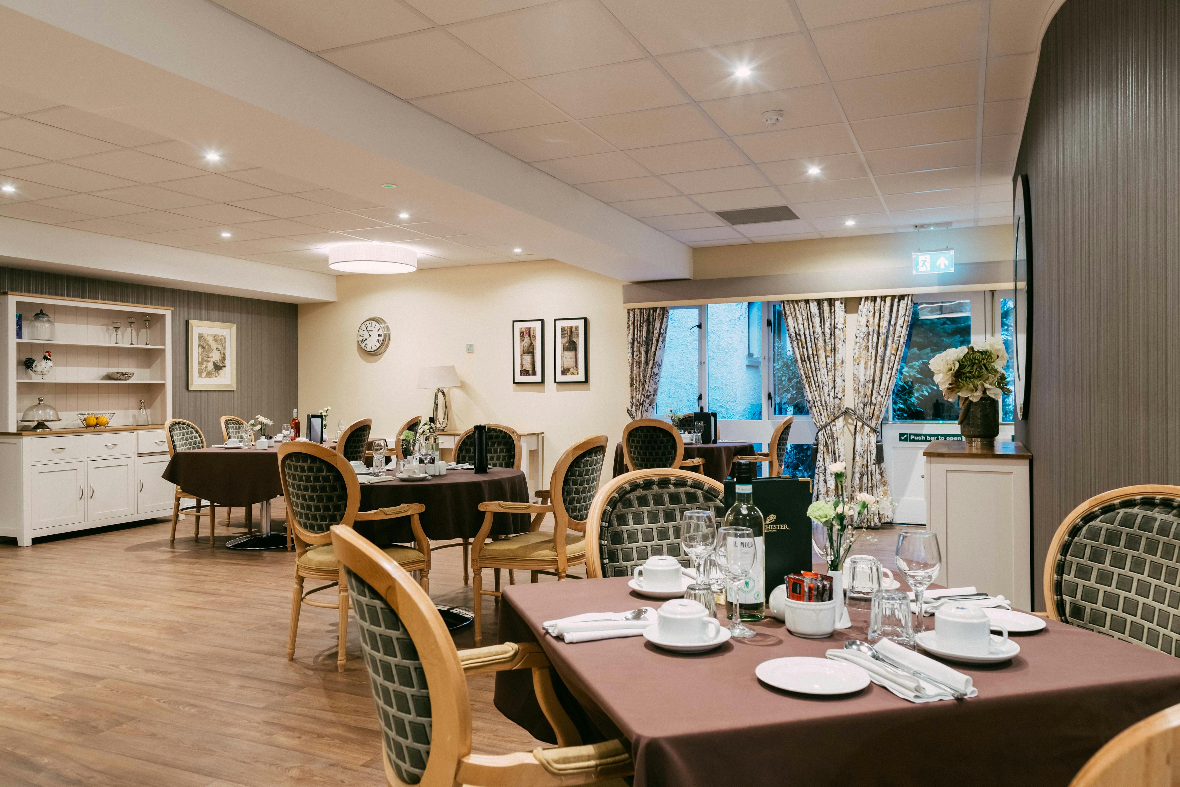 Dining Room at Strachan House Care Home in Edinburgh, Scotland